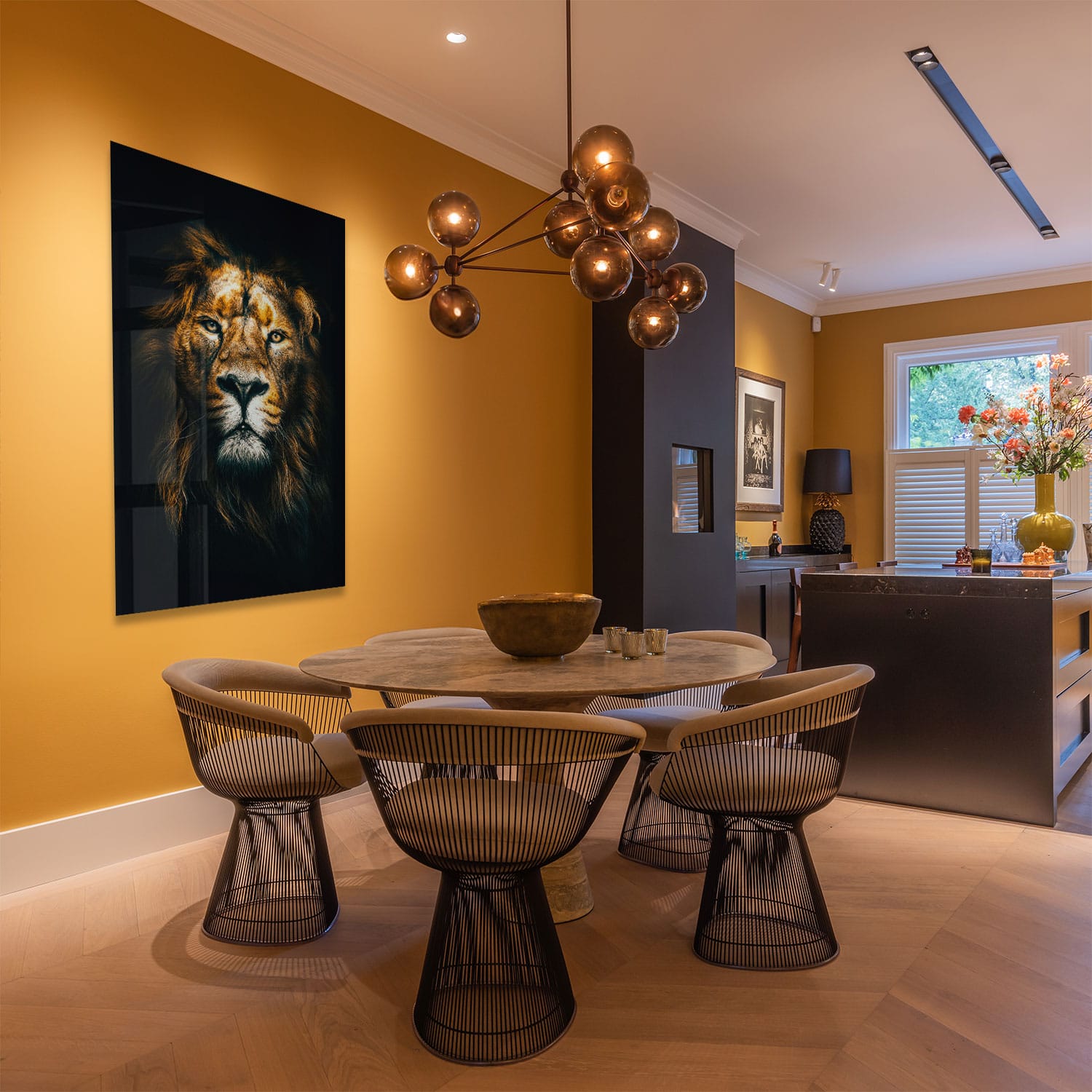 Lion head on black - Afbeelding 3