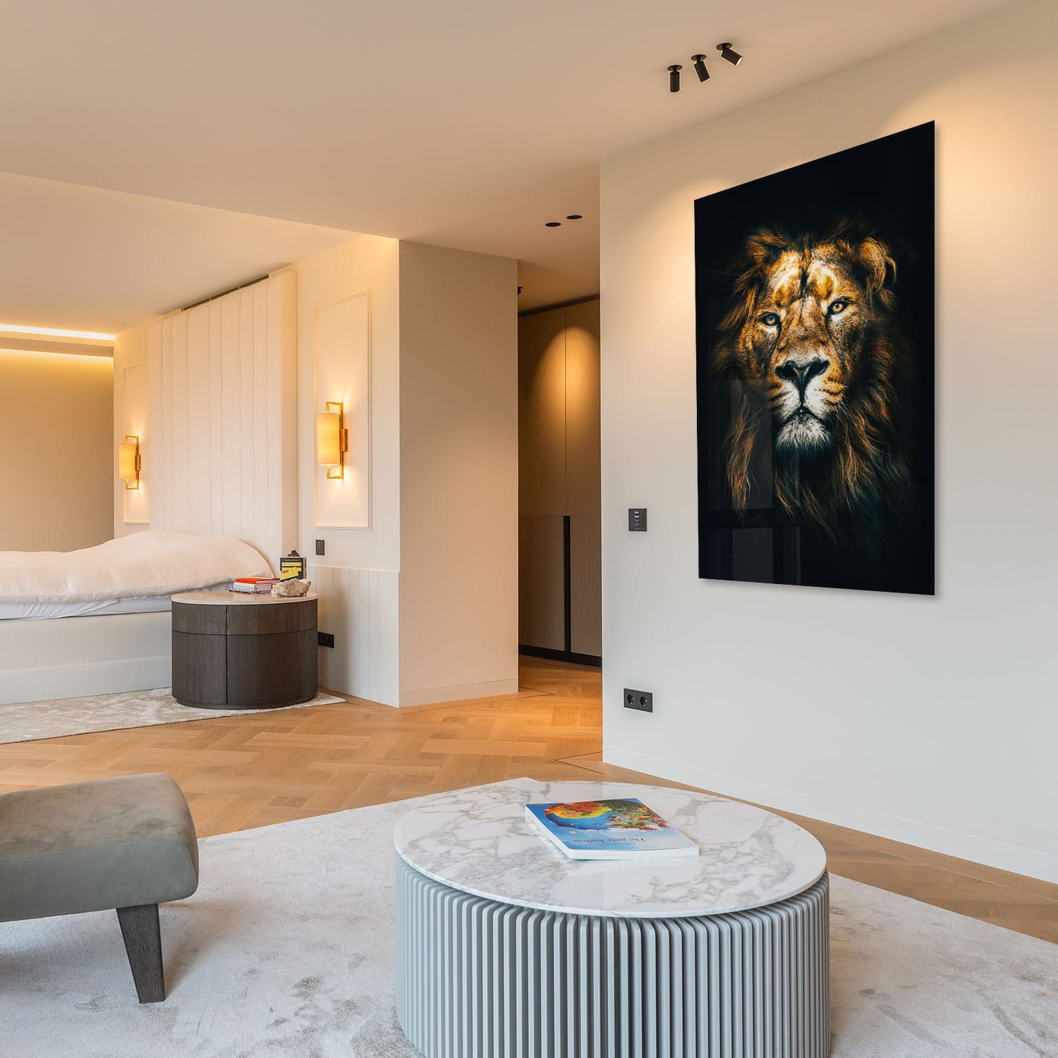 Lion head on black - Afbeelding 5