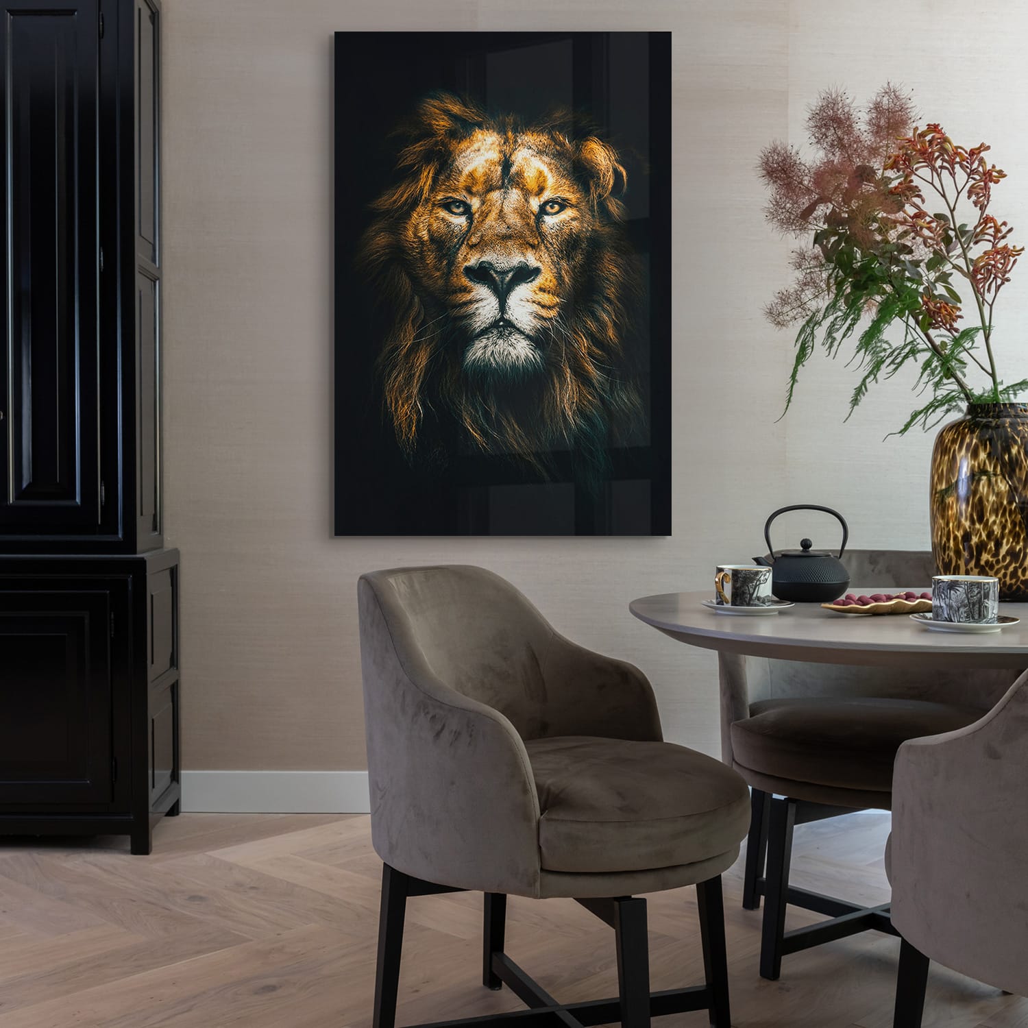 Lion head on black - Afbeelding 6