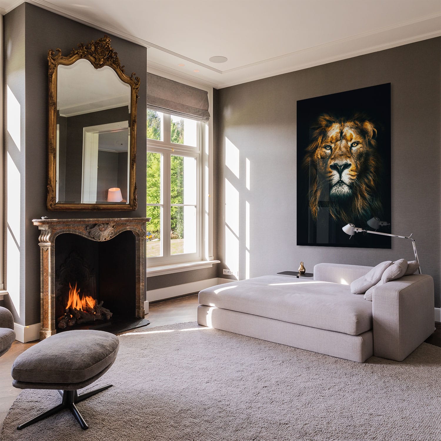 Lion head on black - Afbeelding 7