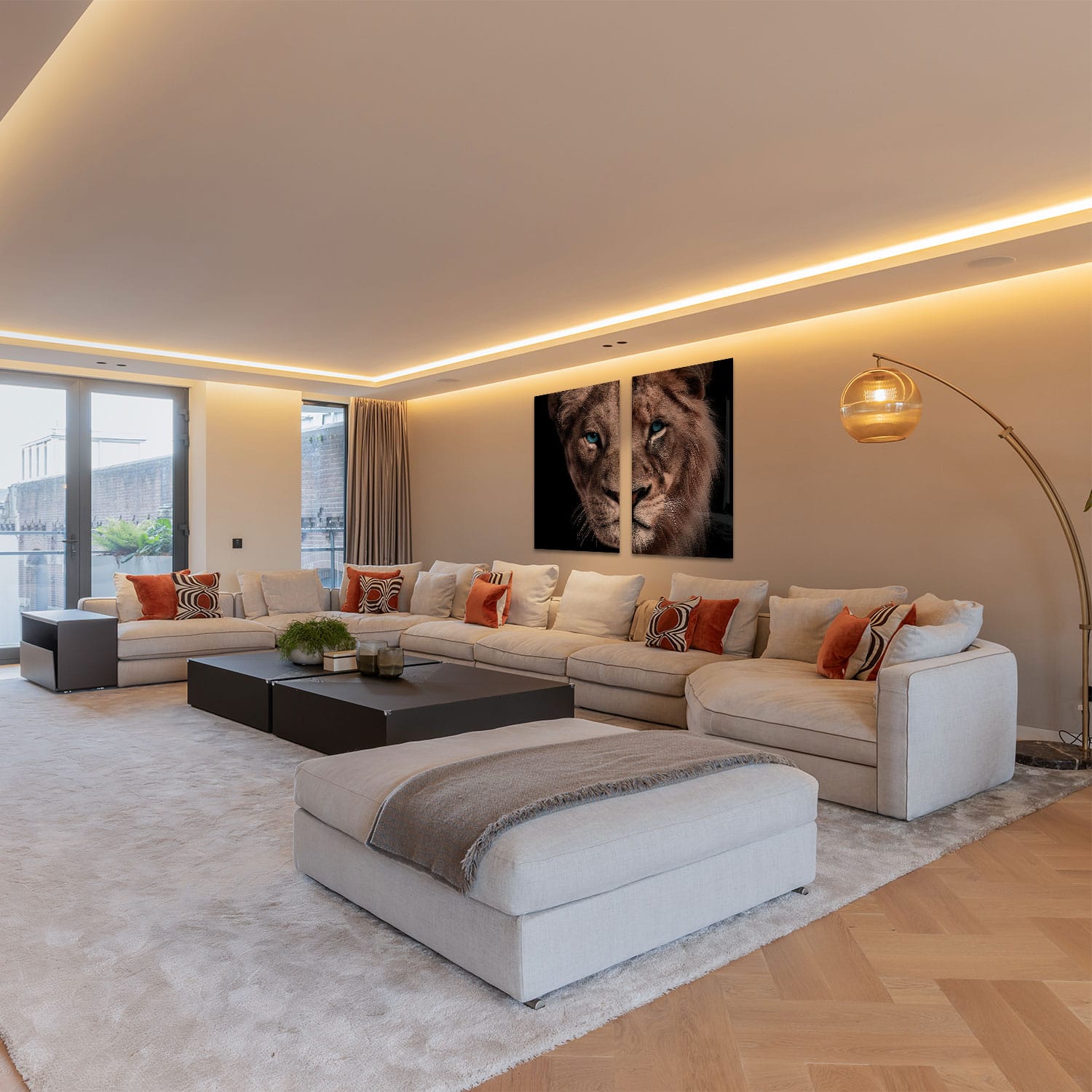 Half Lion + Lioness Head (2x) - Afbeelding 3