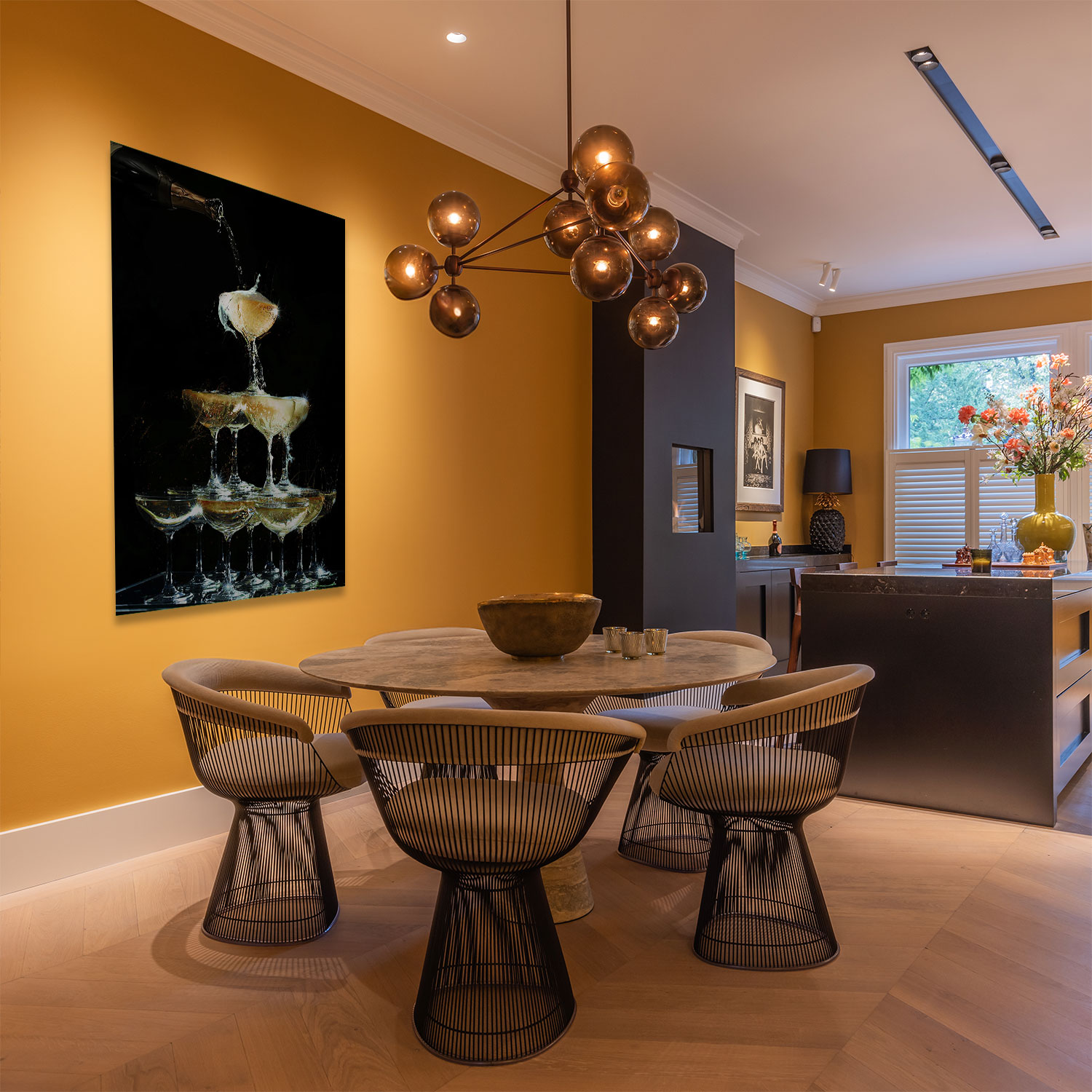 Golden Champagne Fountain - Afbeelding 2