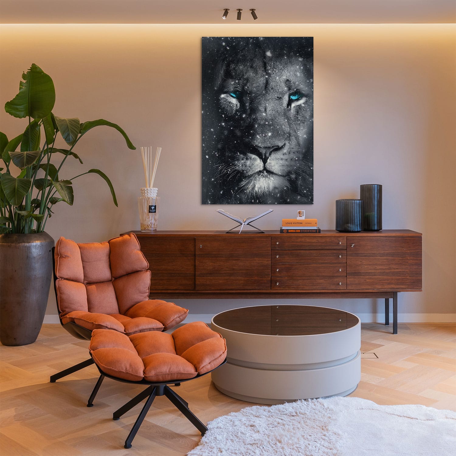 Lion Snow Blue Eyes - Afbeelding 3