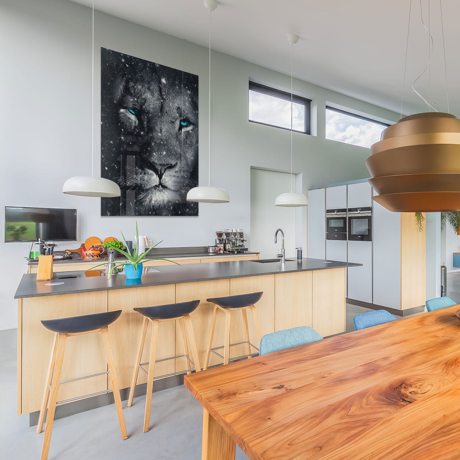 Lion Snow Blue Eyes - Afbeelding 2