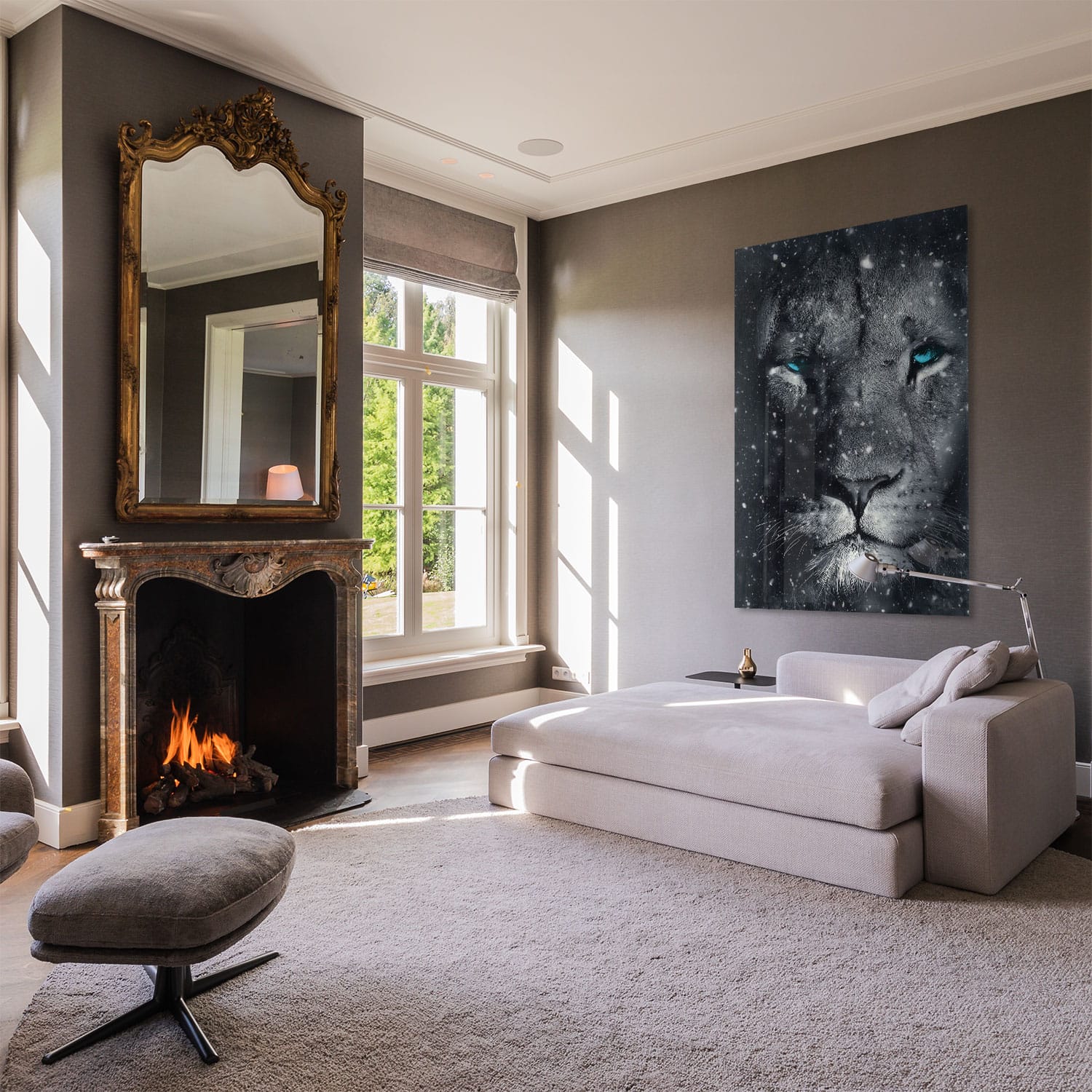 Lion Snow Blue Eyes - Afbeelding 7