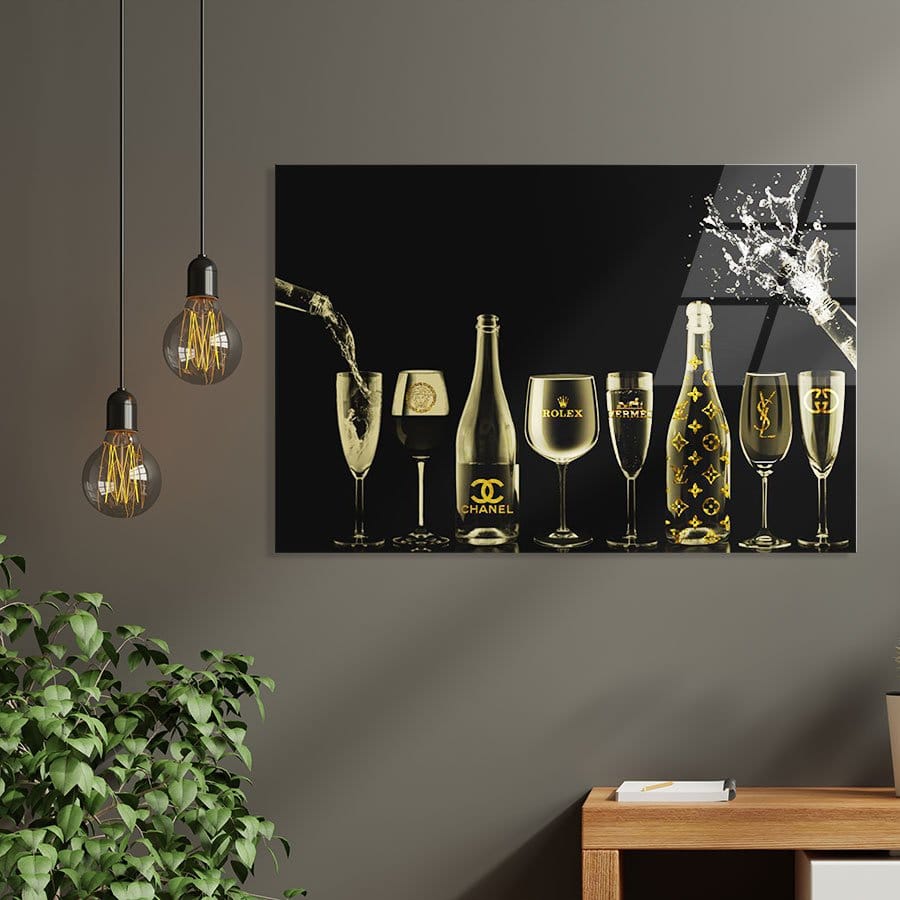 Golden champagne bottles - Afbeelding 8