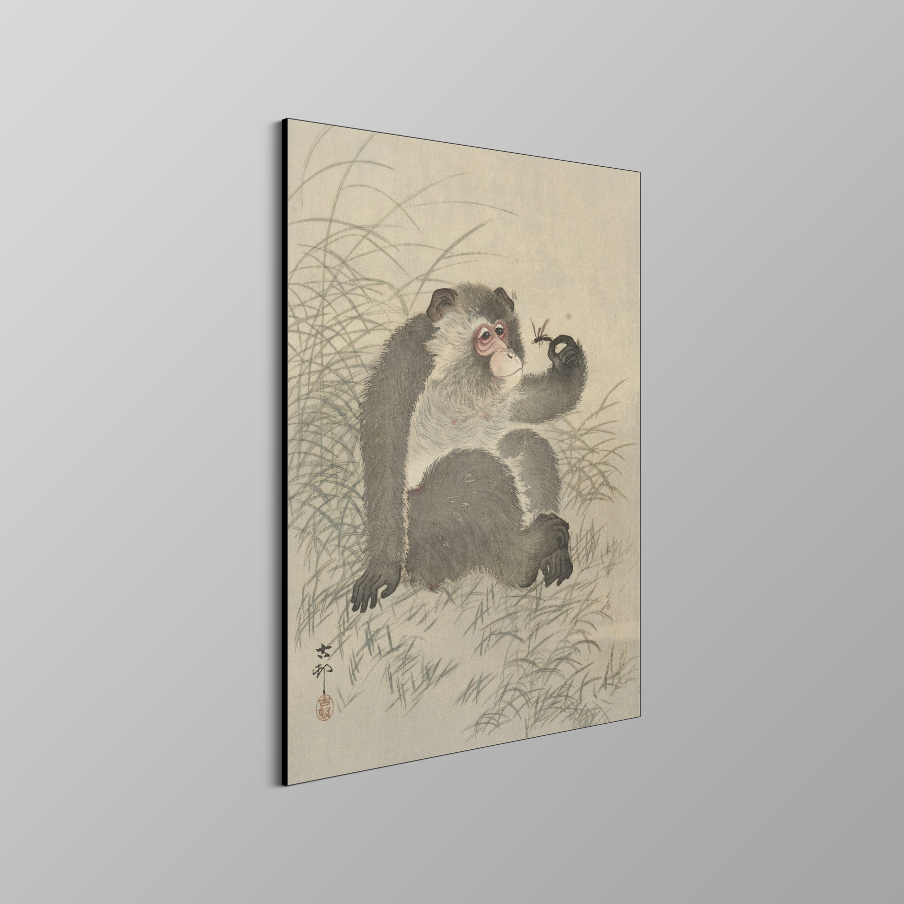 Aap met insect - Ohara Koson - Rijksmuseum - Afbeelding 4