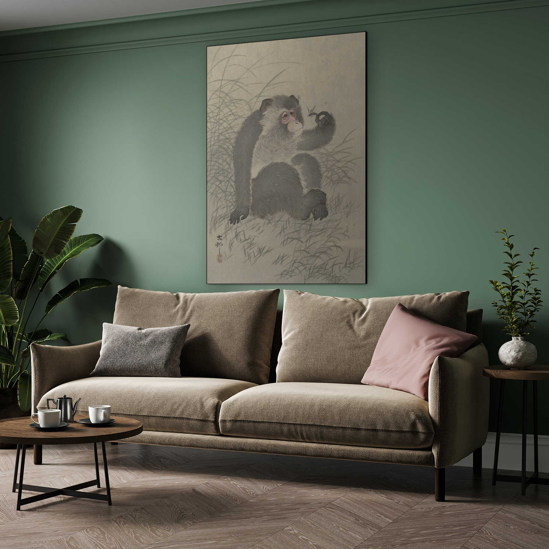 Aap met insect - Ohara Koson - Rijksmuseum - Afbeelding 7