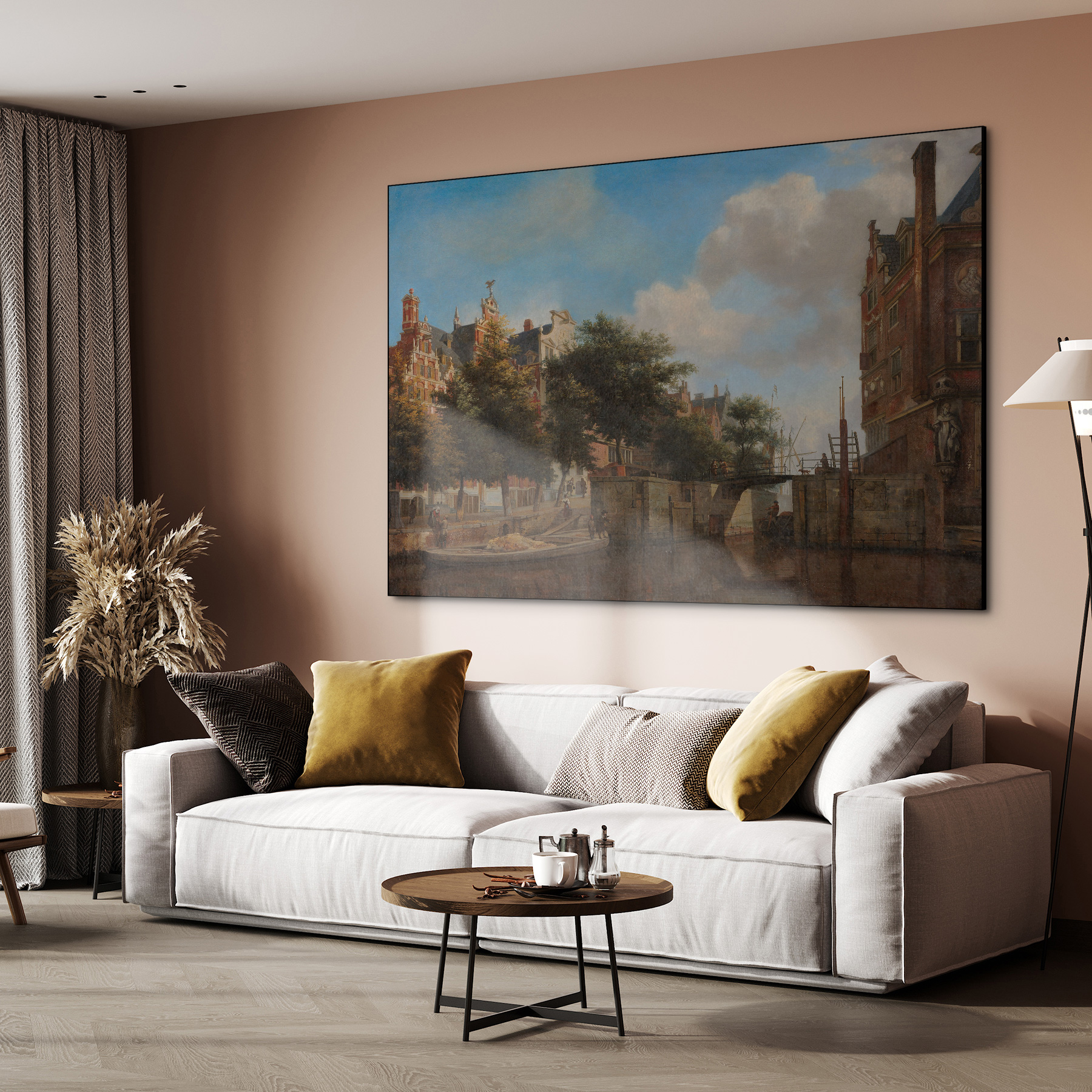 Amsterdams stadsgezicht met huizen aan de Herengracht - Jan van der Heyden - Rijksmuseum - Afbeelding 3