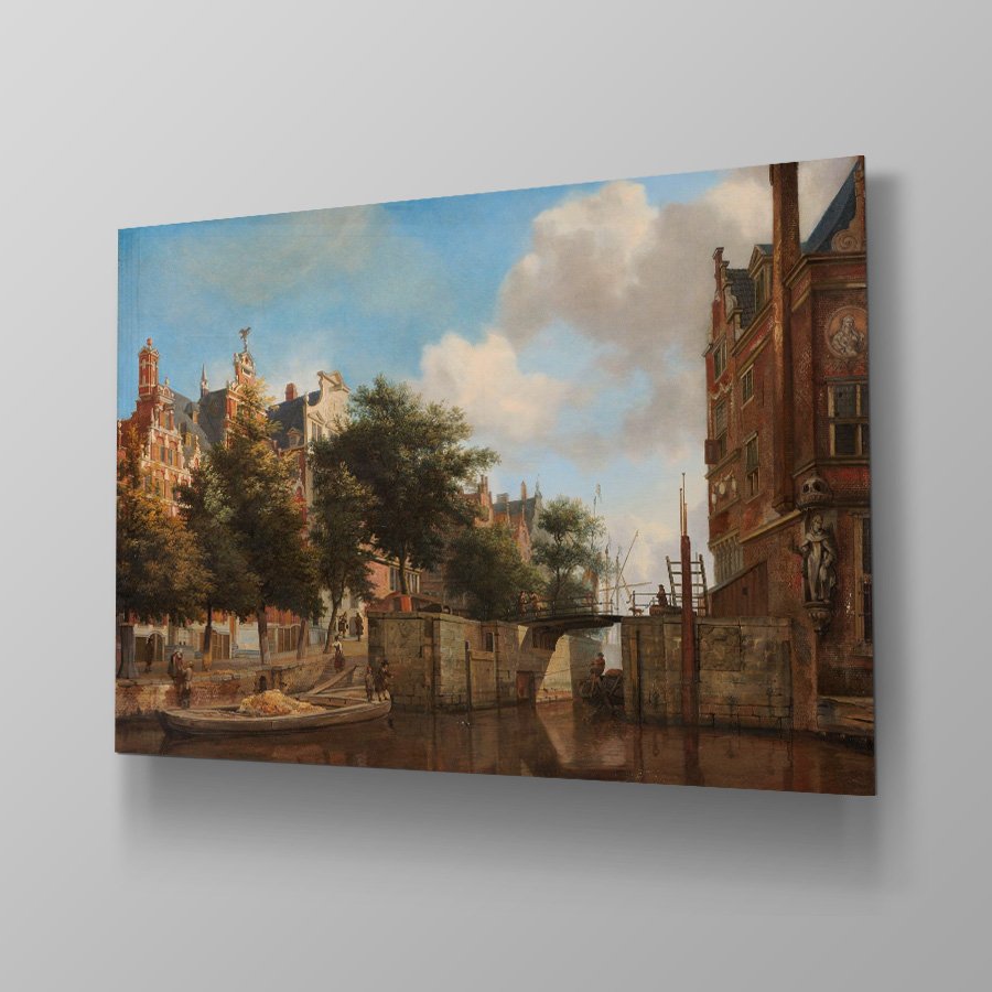 Amsterdams stadsgezicht met huizen aan de Herengracht - Jan van der Heyden - Rijksmuseum - Afbeelding 4
