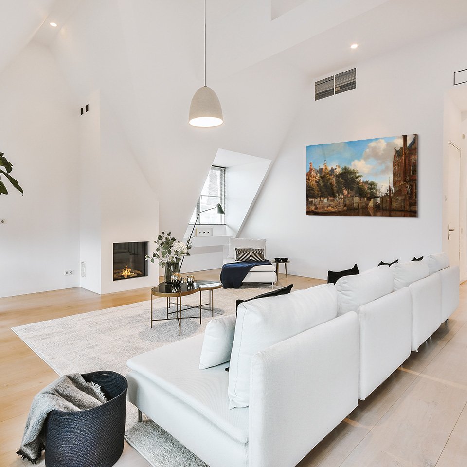 Amsterdams stadsgezicht met huizen aan de Herengracht - Jan van der Heyden - Rijksmuseum - Afbeelding 3