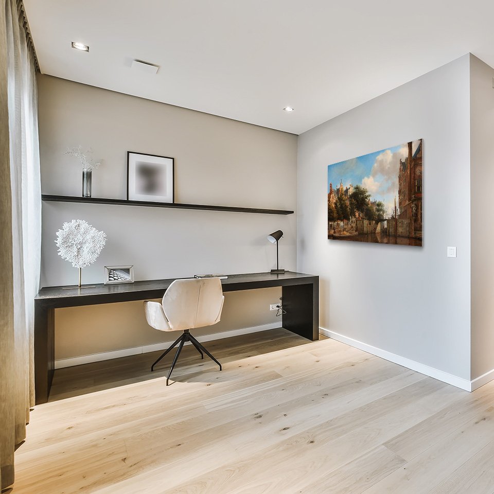 Amsterdams stadsgezicht met huizen aan de Herengracht - Jan van der Heyden - Rijksmuseum - Afbeelding 6