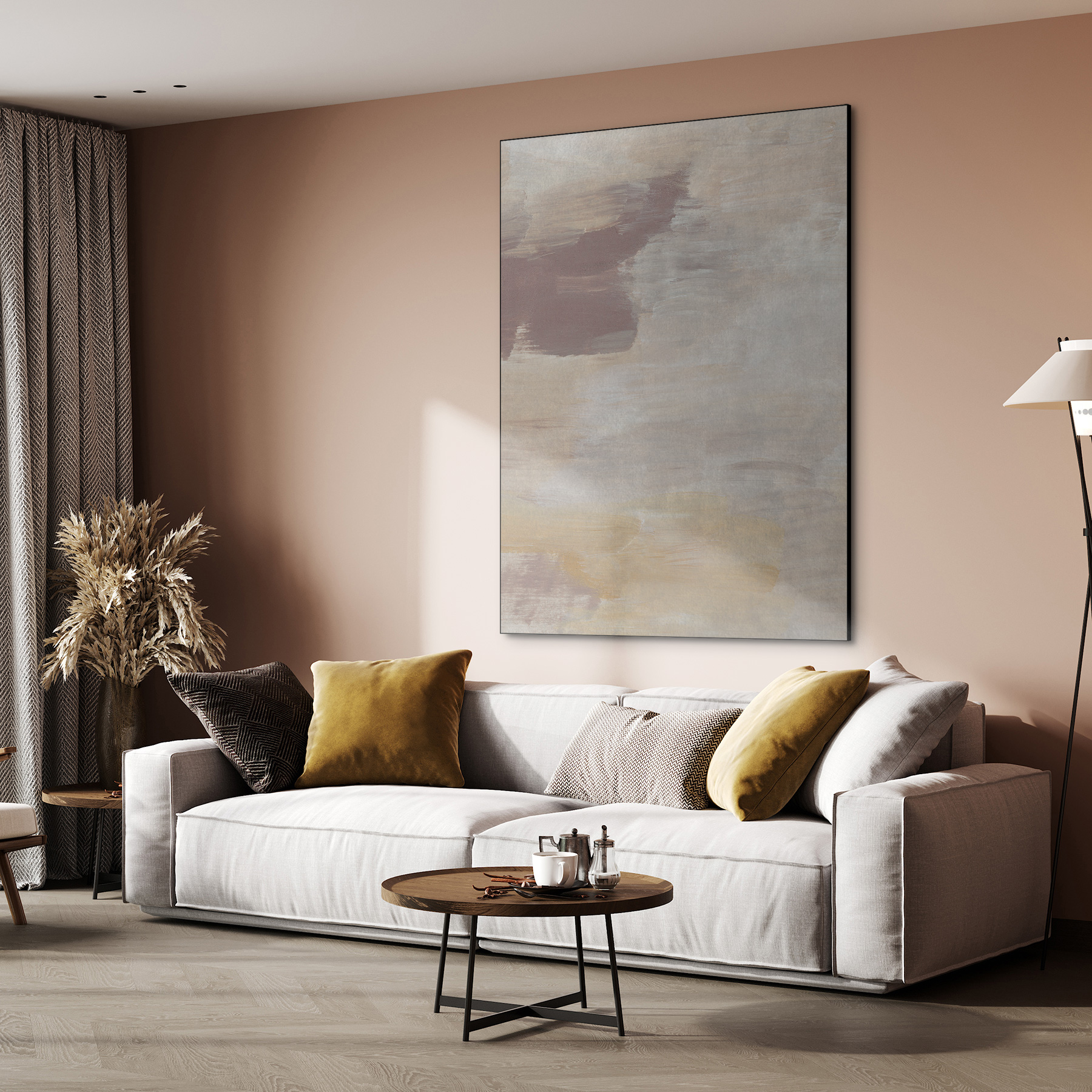 Beige Blush Abstract - Afbeelding 2