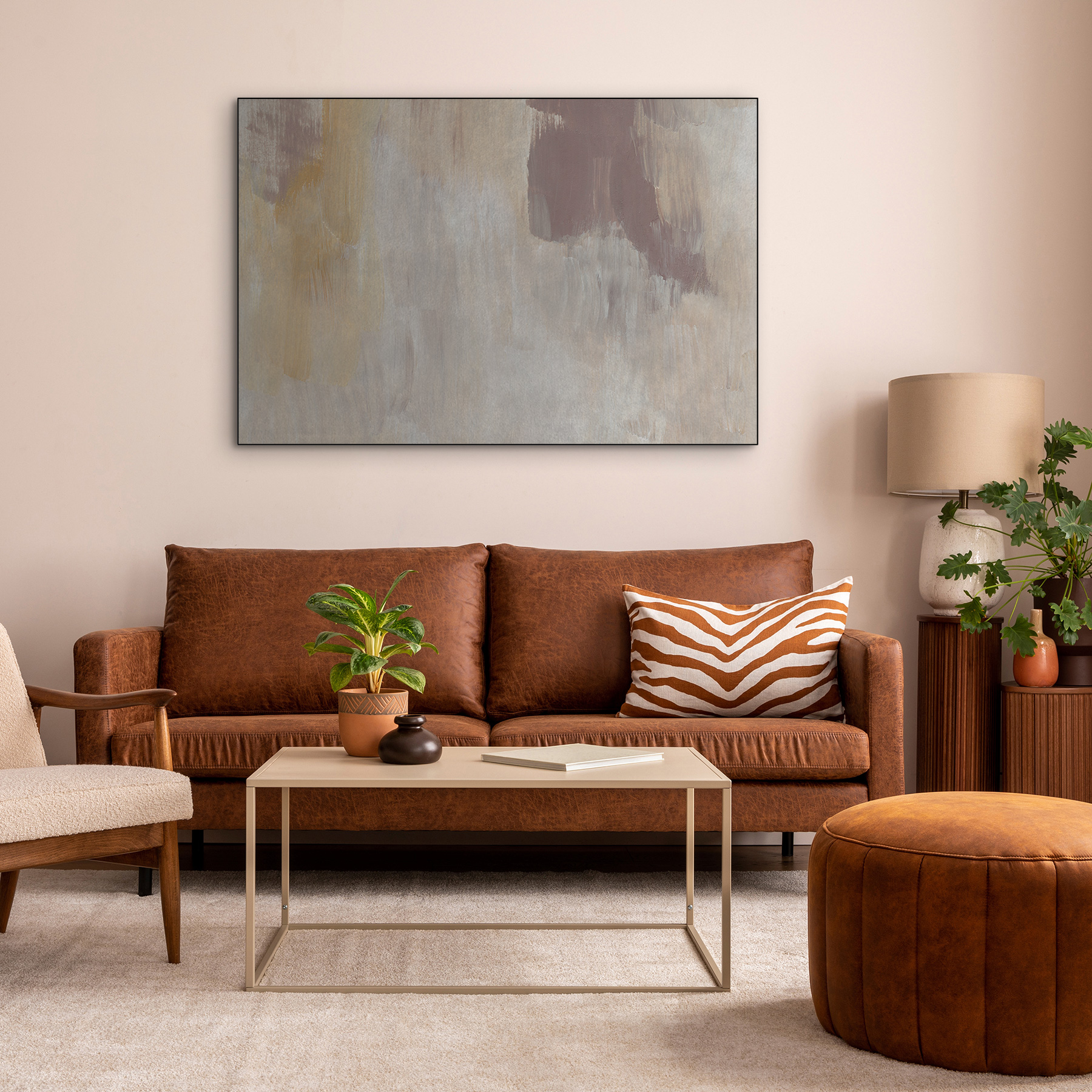 Beige Blush Abstract - Afbeelding 5