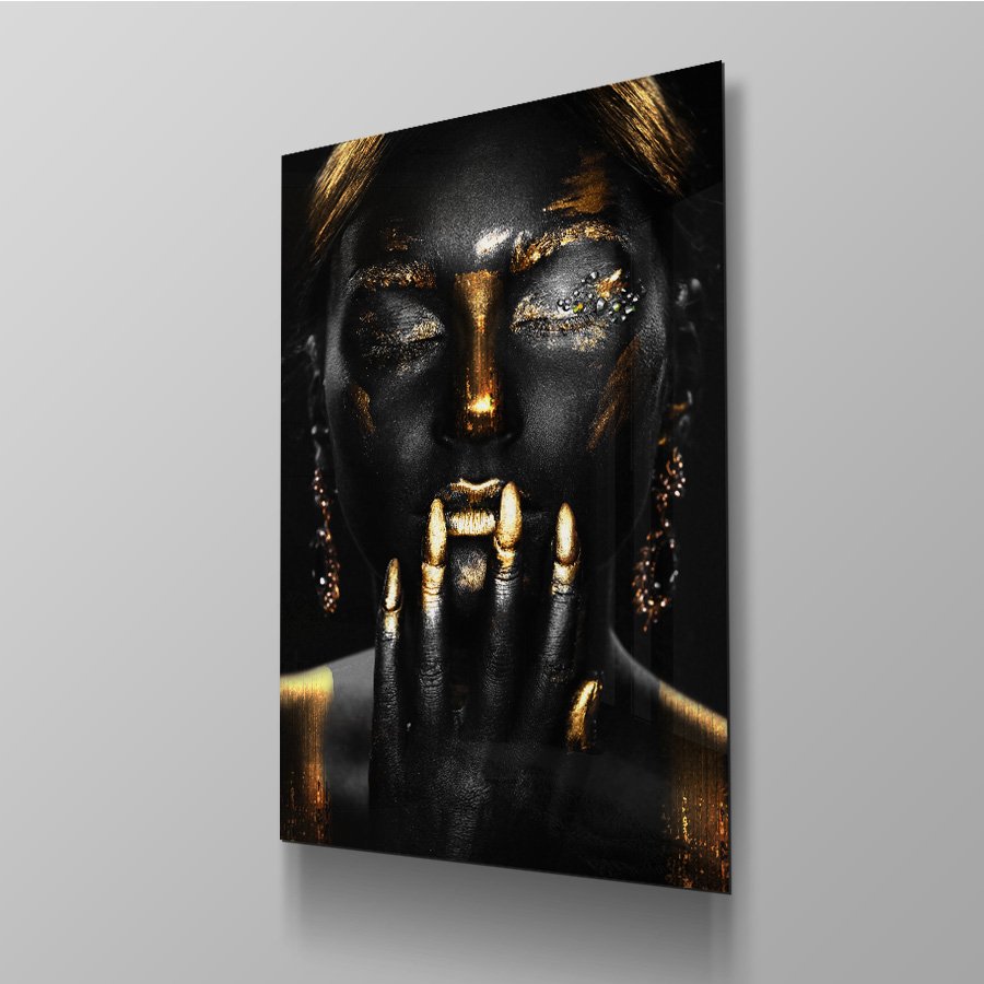 Black Gold Glitter Woman - Afbeelding 4