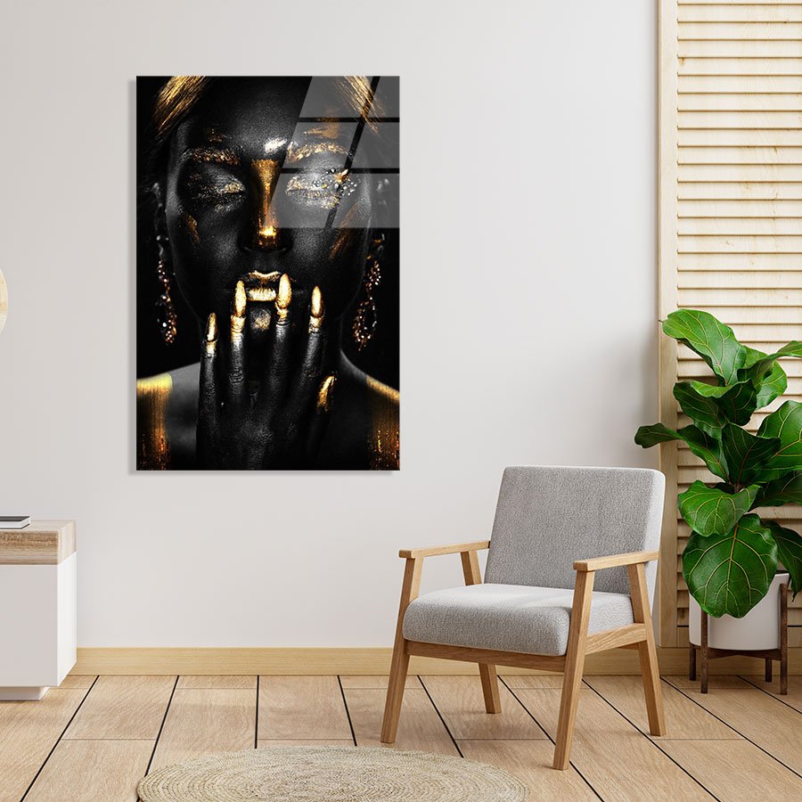 Black Gold Glitter Woman - Afbeelding 7