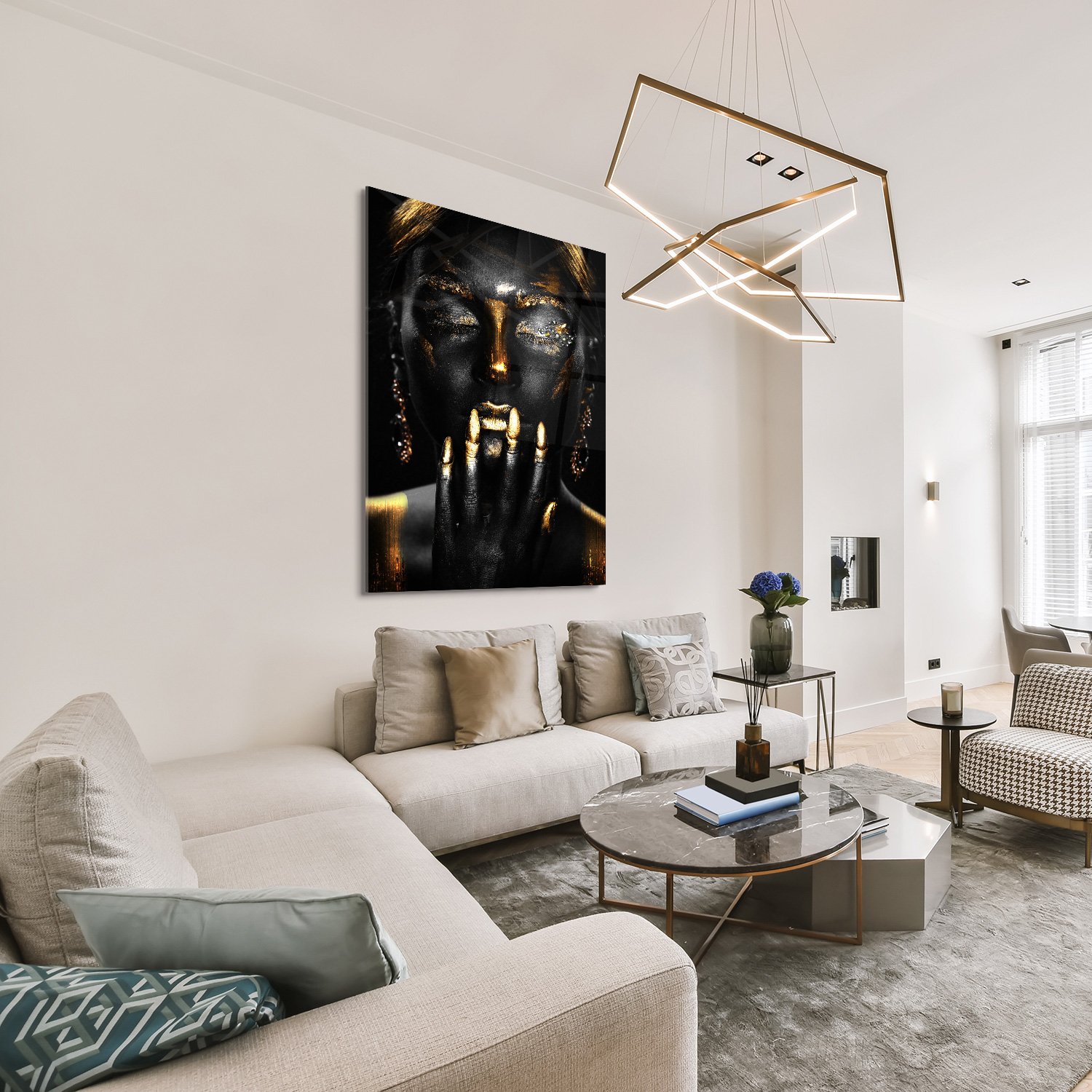 Black Gold Glitter Woman - Afbeelding 2