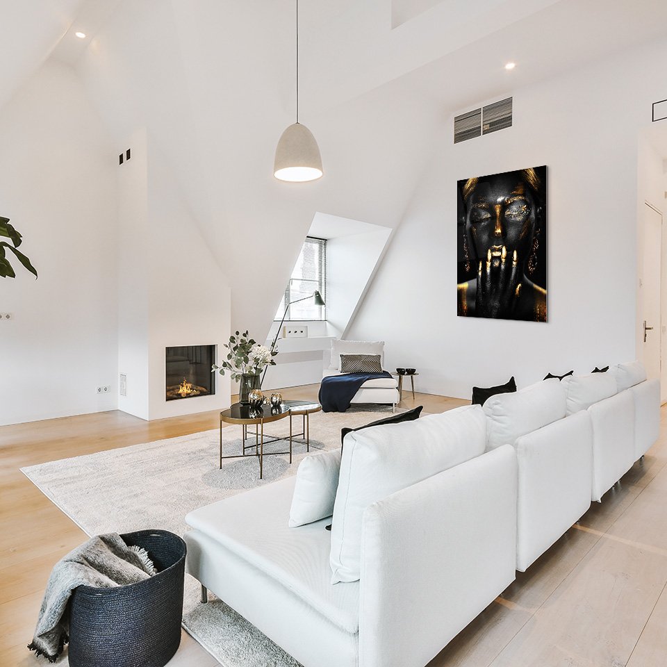 Black Gold Glitter Woman - Afbeelding 3