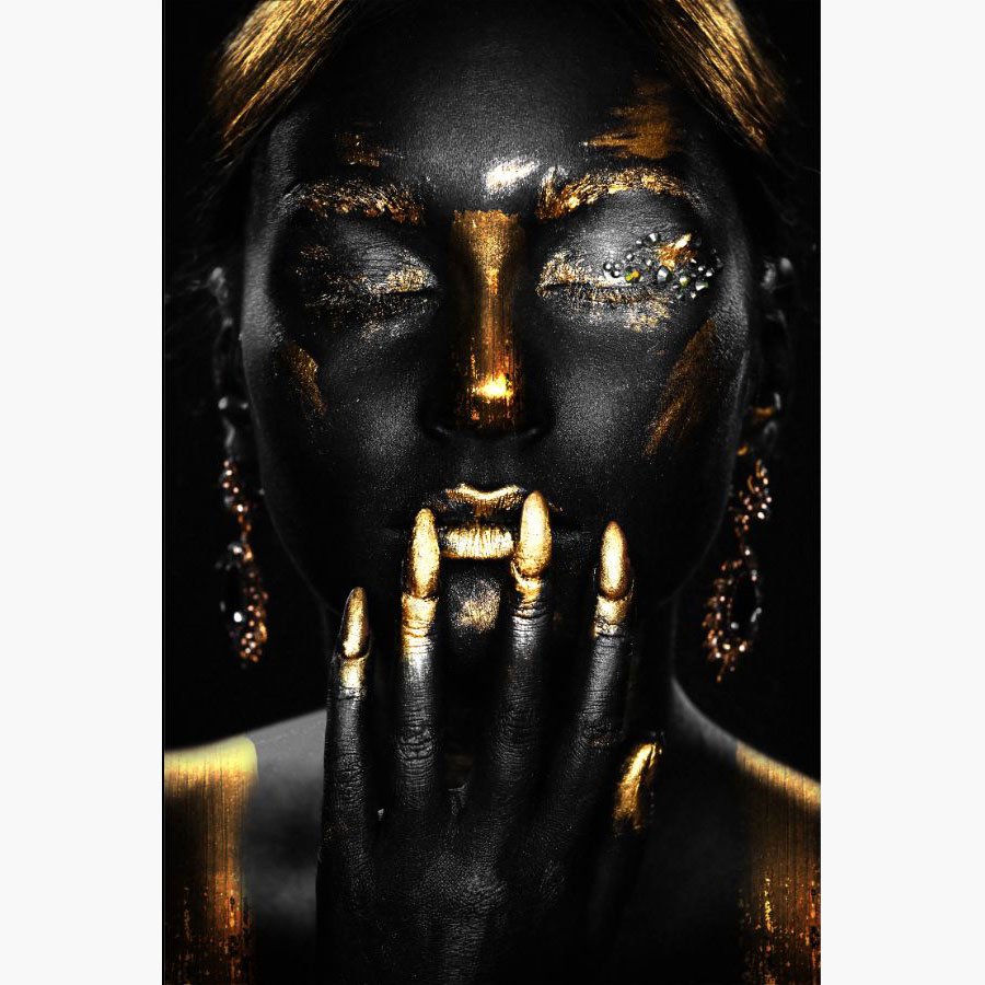 Black Gold Glitter Woman - Afbeelding 9