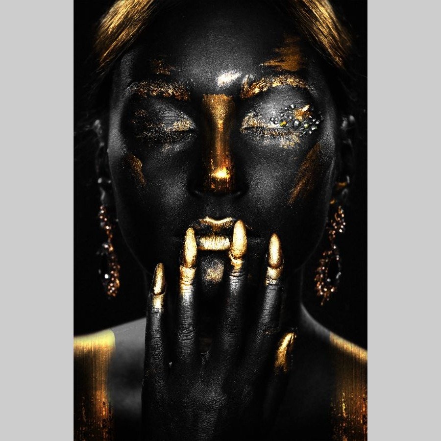 Black Gold Glitter Woman - Afbeelding 12