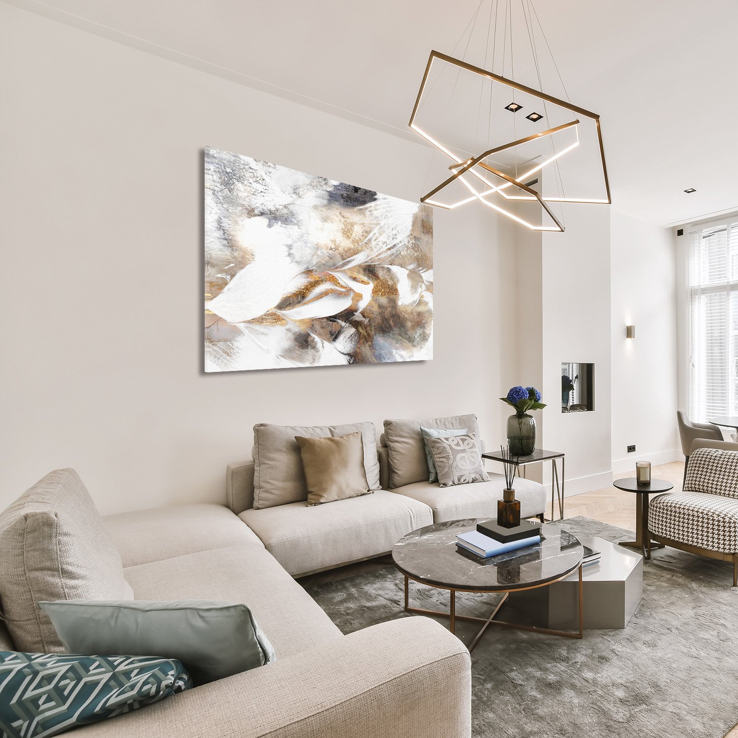 Black & Gold Grooves Abstract - Afbeelding 3