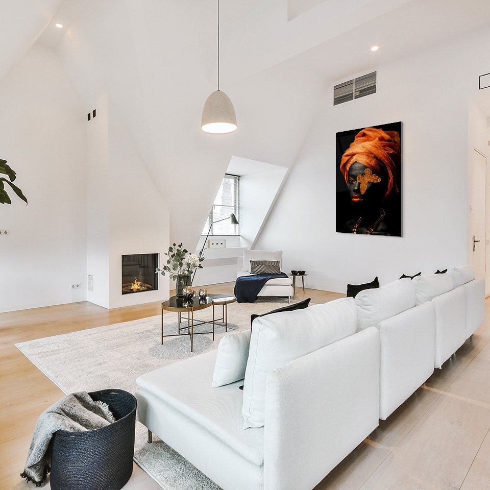 Black Orange Butterfly Woman - Afbeelding 3