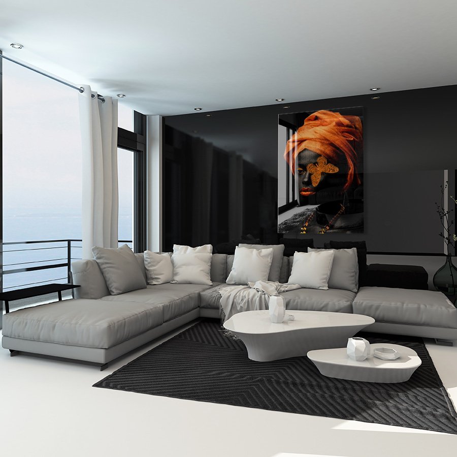 Black Orange Butterfly Woman - Afbeelding 11