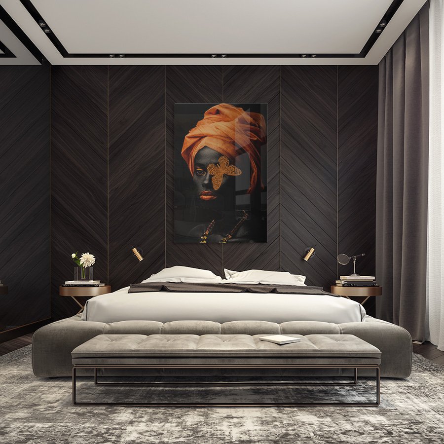 Black Orange Butterfly Woman - Afbeelding 12