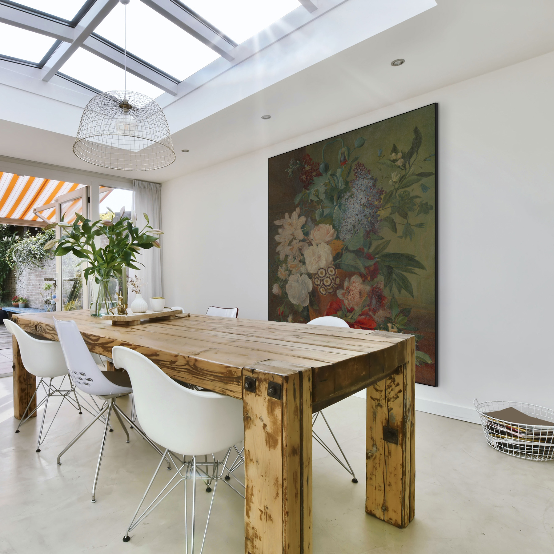 Bloemen in een terracotta vaas, Albertus Jonas Brandt, Eelke Jelles Eelkema - Rijksmuseum - Afbeelding 3