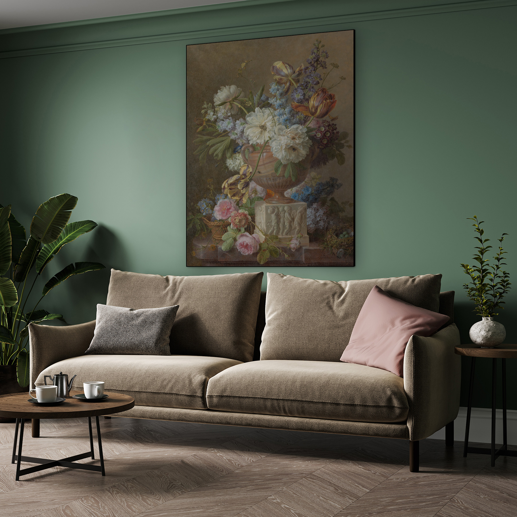 Bloemstilleven met albasten vaas, Gerard van Spaendonck - Rijksmuseum - Afbeelding 7