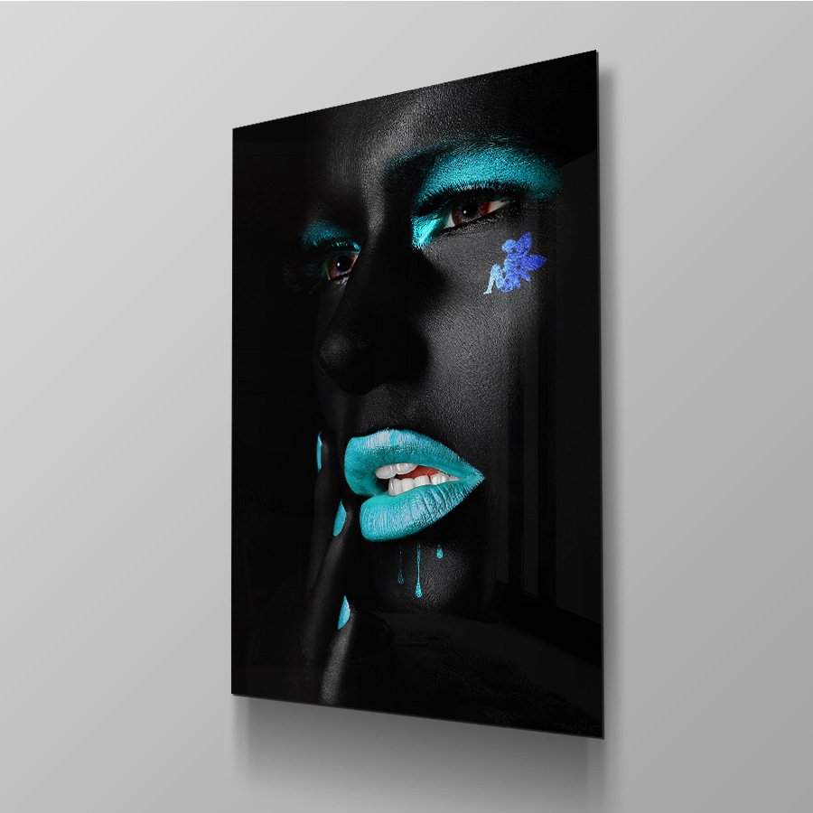 Blue Lips Black Woman - Afbeelding 4