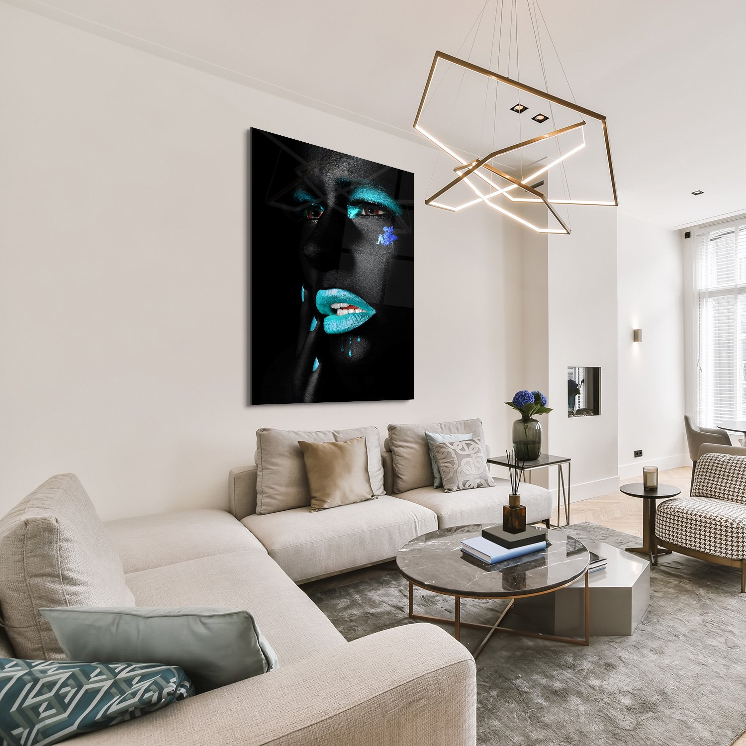 Blue Lips Black Woman - Afbeelding 2