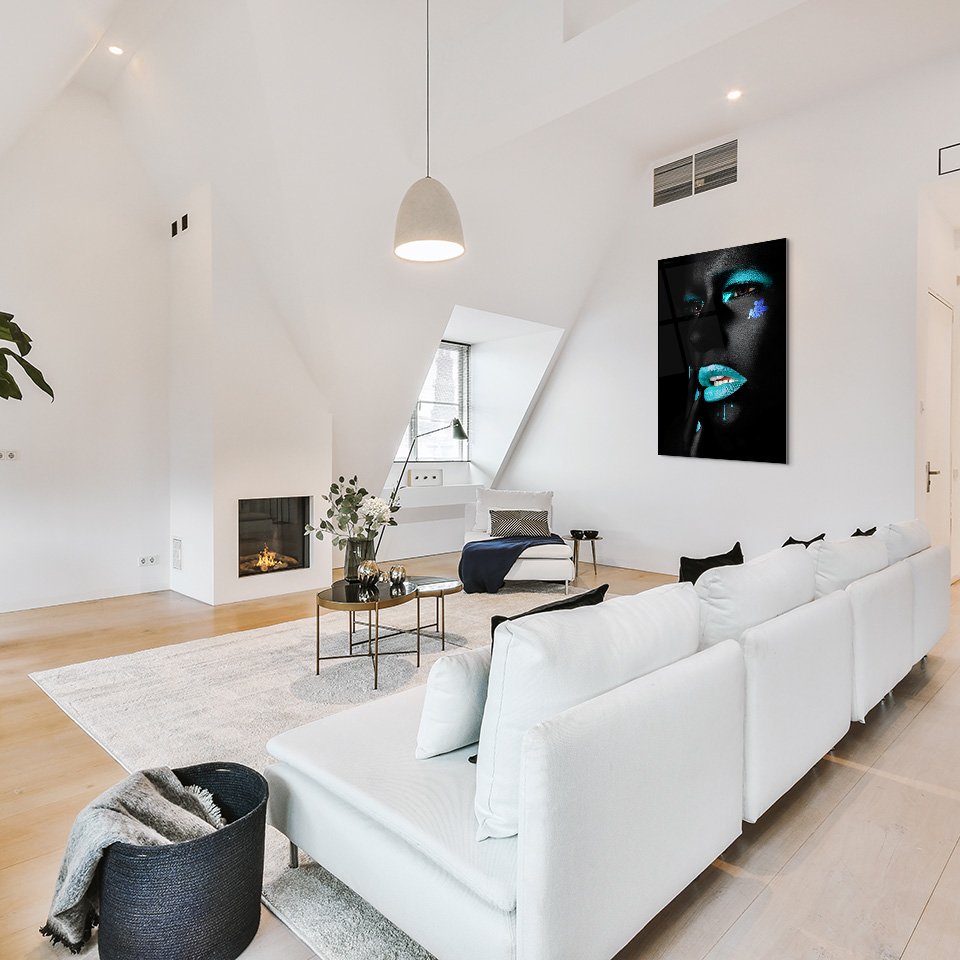 Blue Lips Black Woman - Afbeelding 3