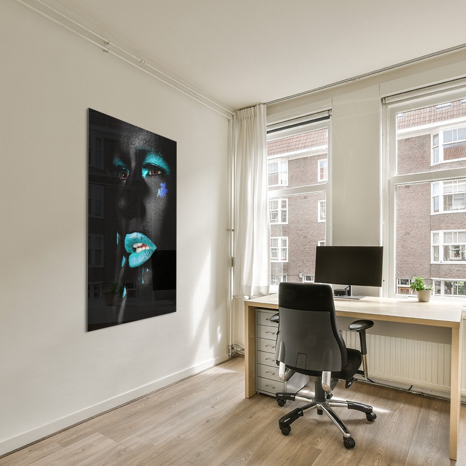 Blue Lips Black Woman - Afbeelding 5