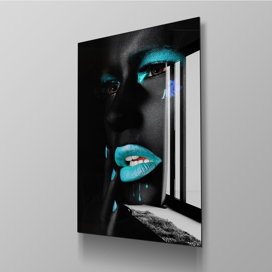 Blue Lips Black Woman - Afbeelding 7