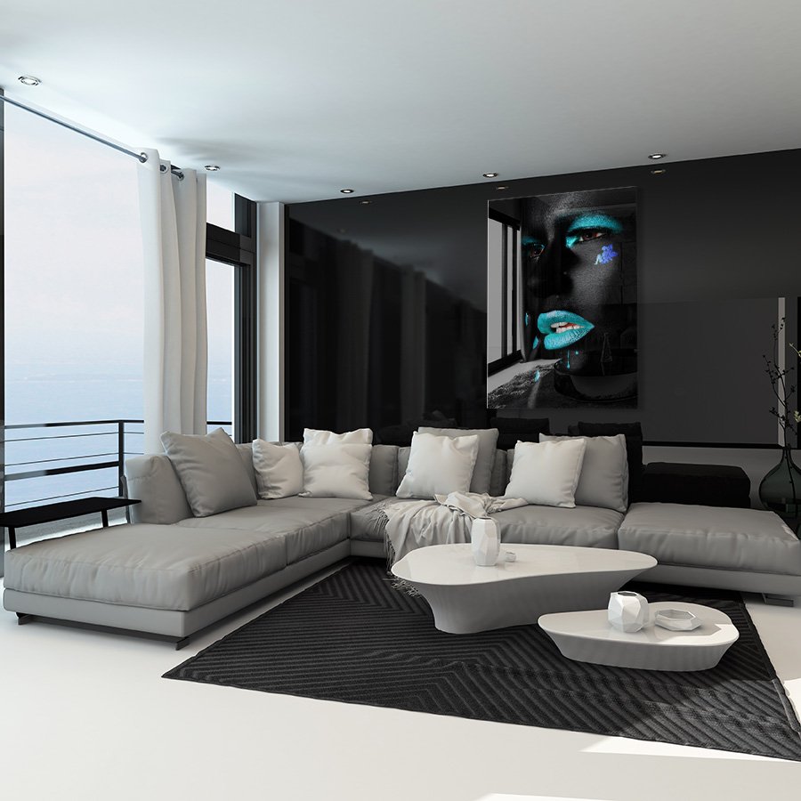 Blue Lips Black Woman - Afbeelding 11