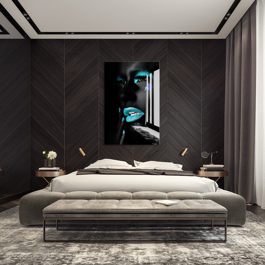 Blue Lips Black Woman - Afbeelding 12