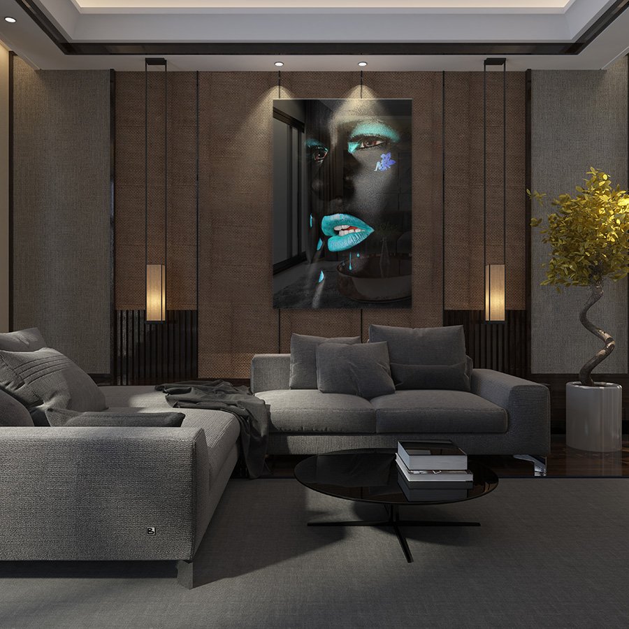 Blue Lips Black Woman - Afbeelding 13