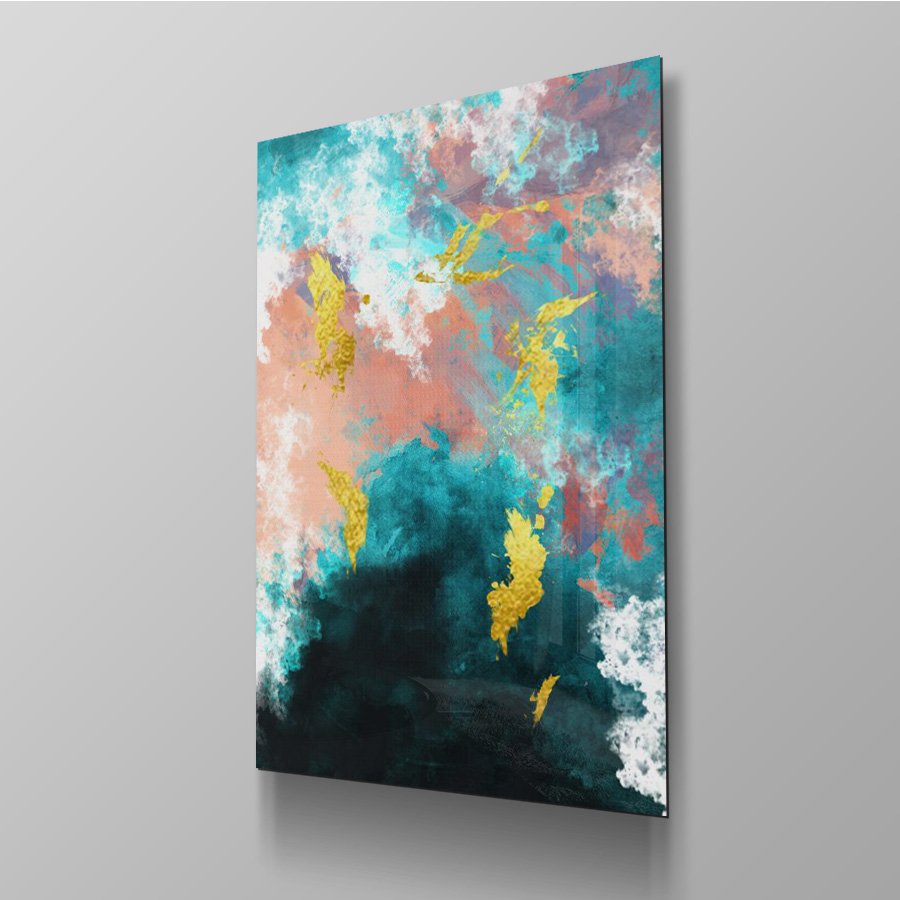 Blue Yellow Shore Abstract - Afbeelding 4