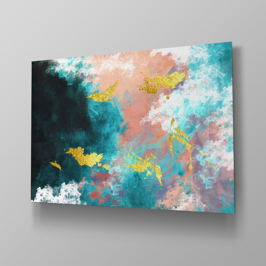 Blue Yellow Shore Abstract - Afbeelding 2