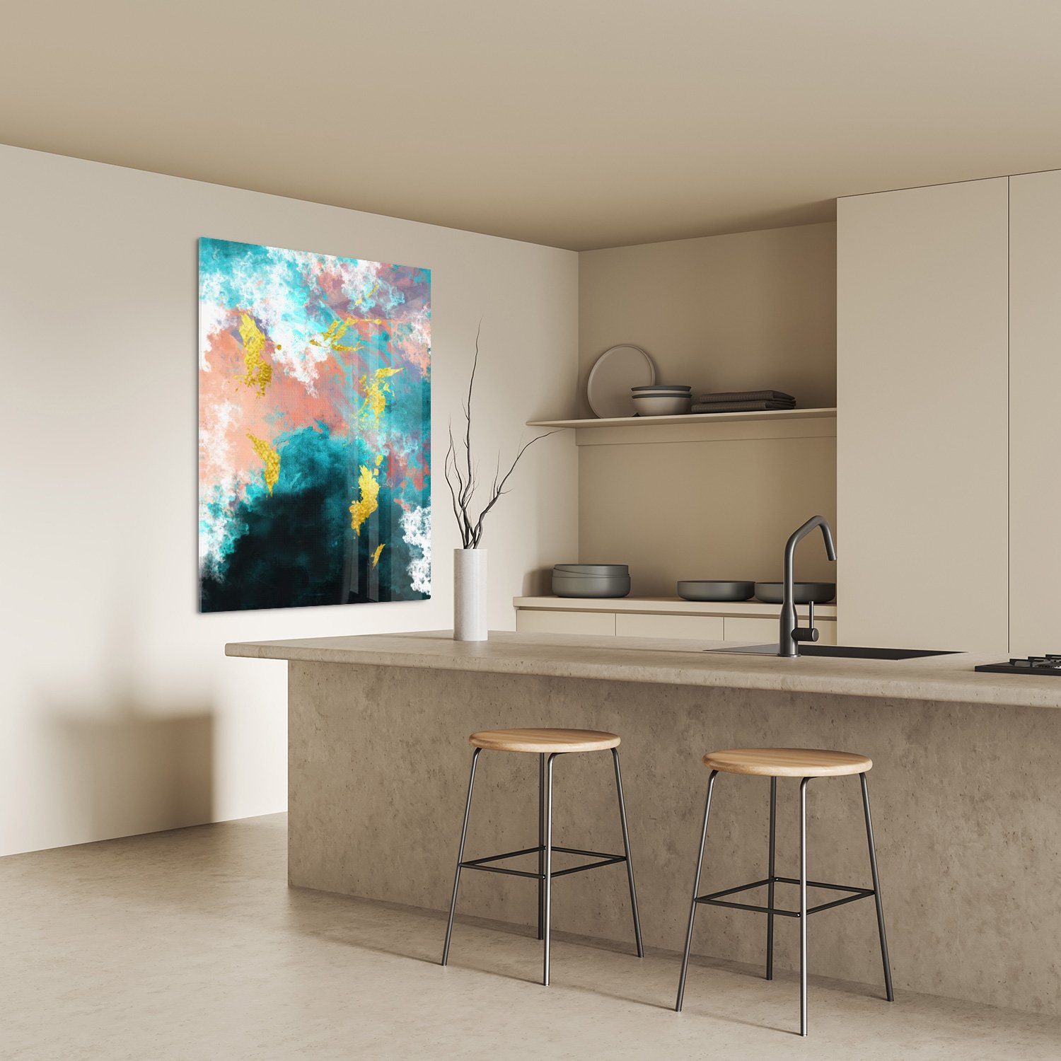 Blue Yellow Shore Abstract - Afbeelding 7