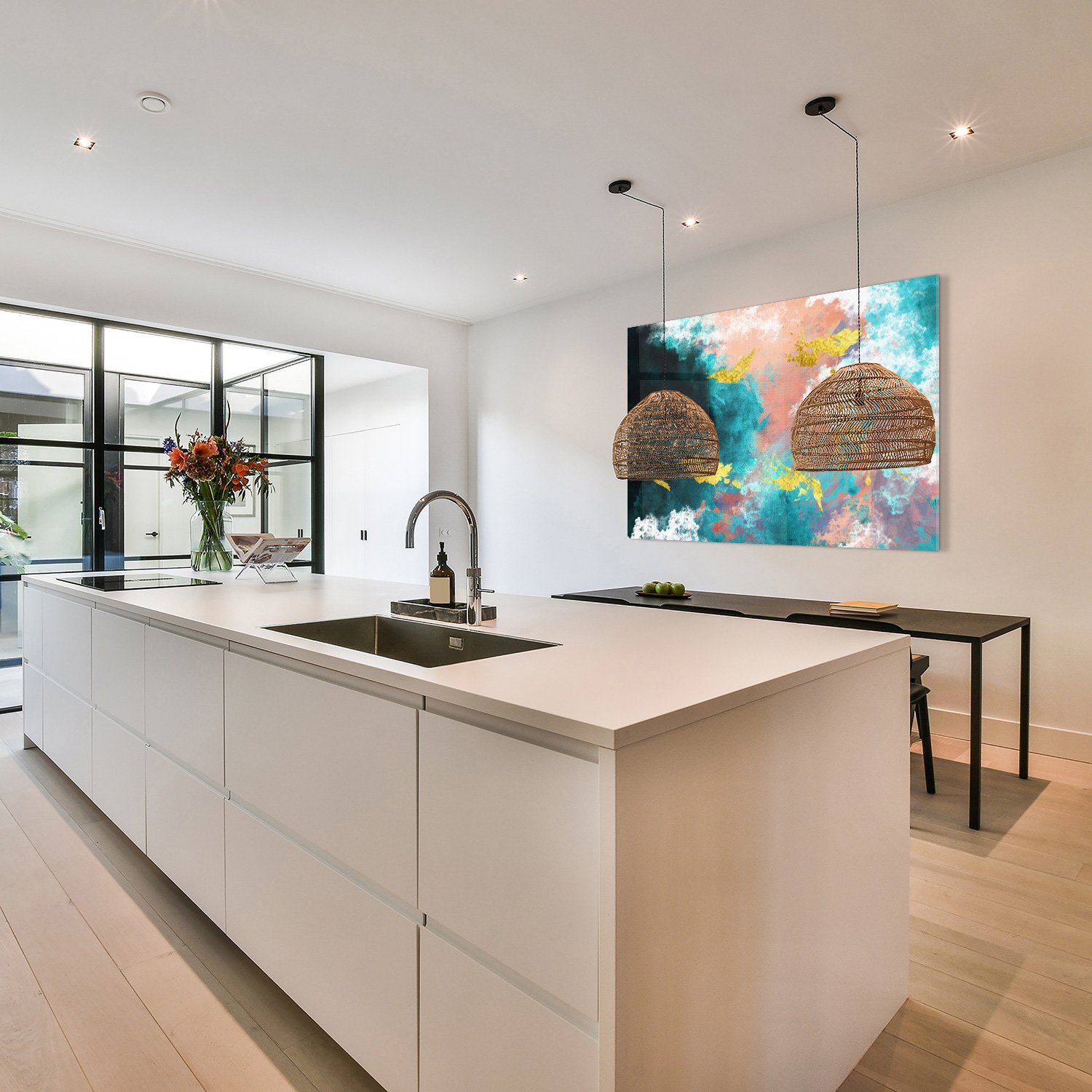 Blue Yellow Shore Abstract - Afbeelding 9