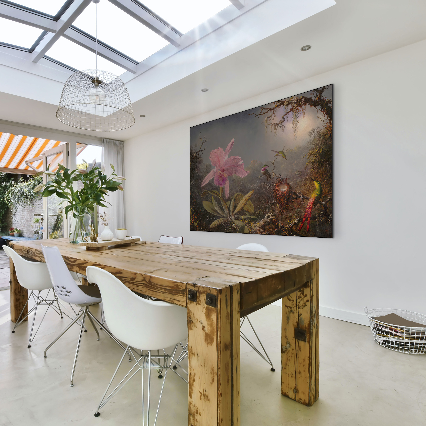 Cattleya Orchid and Three Hummingbirds - Martin Johnson Heade - Afbeelding 2