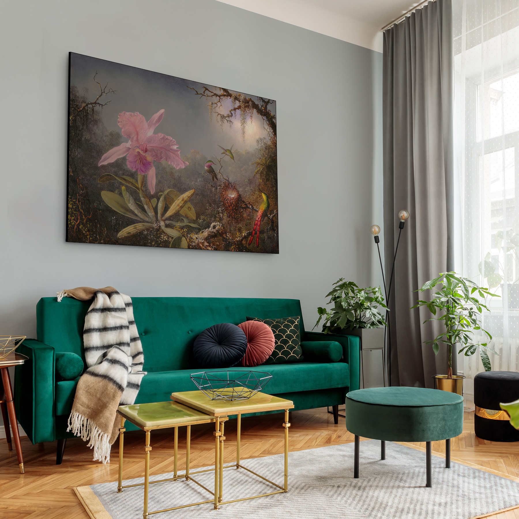 Cattleya Orchid and Three Hummingbirds - Martin Johnson Heade - Afbeelding 5