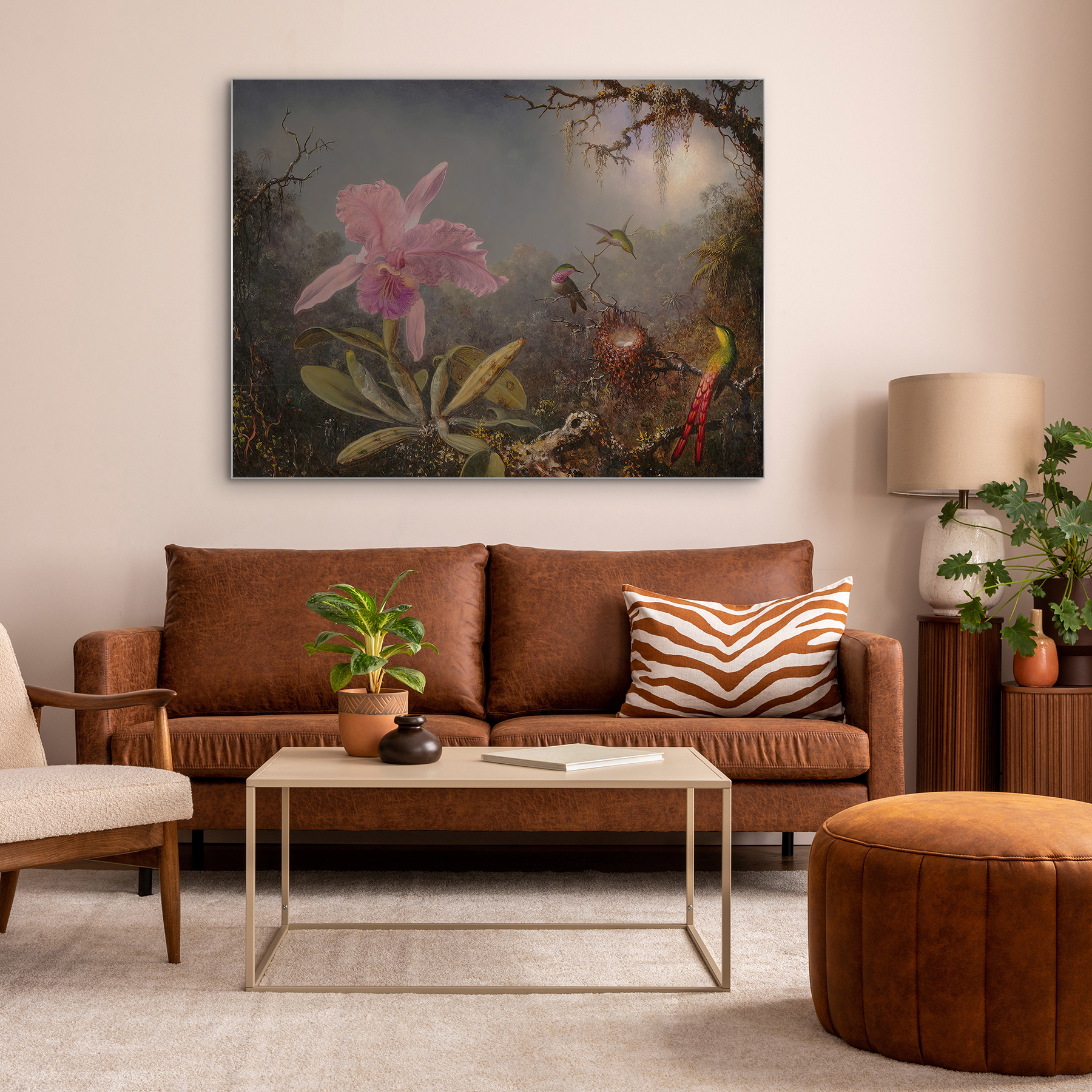 Cattleya Orchid and Three Hummingbirds - Martin Johnson Heade - Afbeelding 6