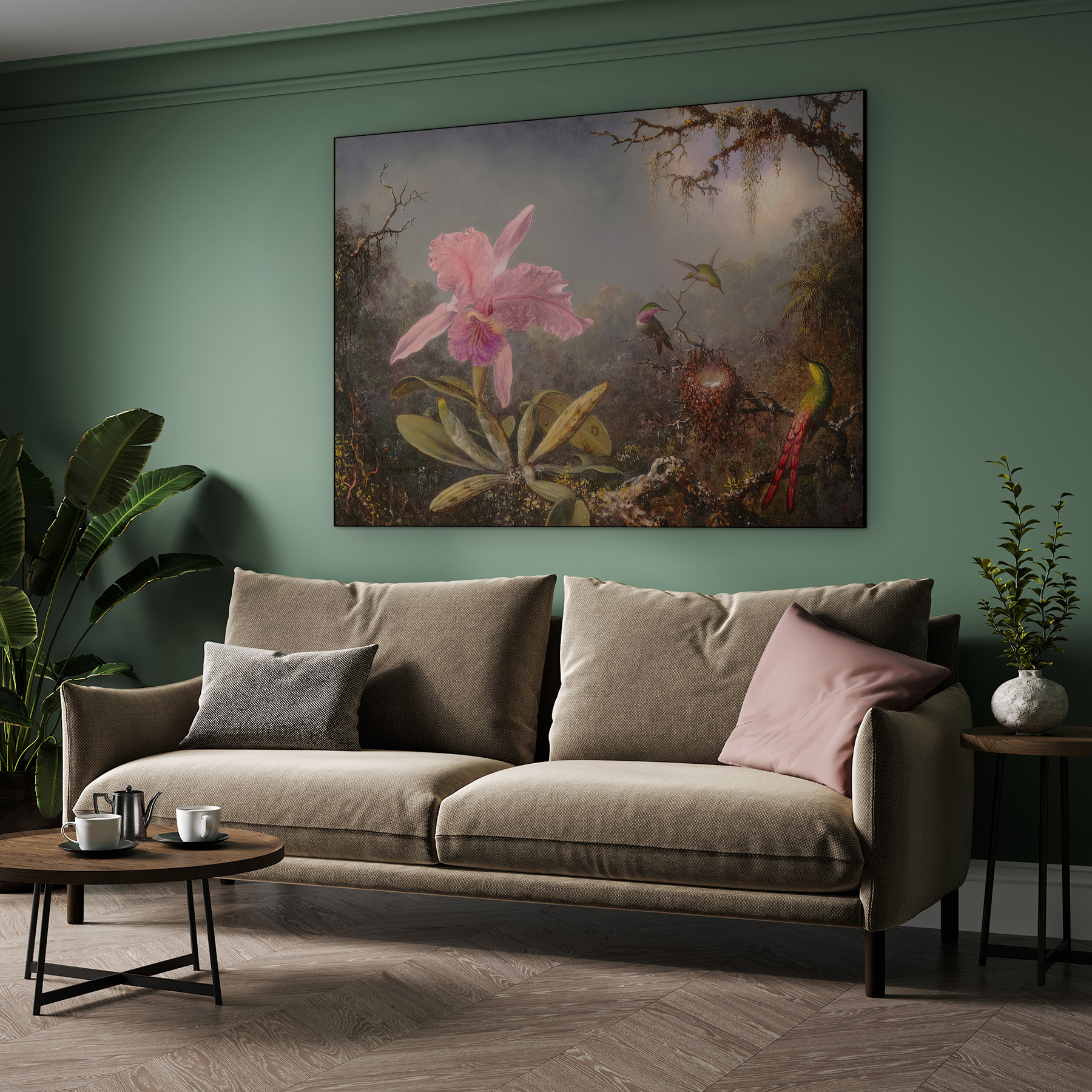 Cattleya Orchid and Three Hummingbirds - Martin Johnson Heade - Afbeelding 7