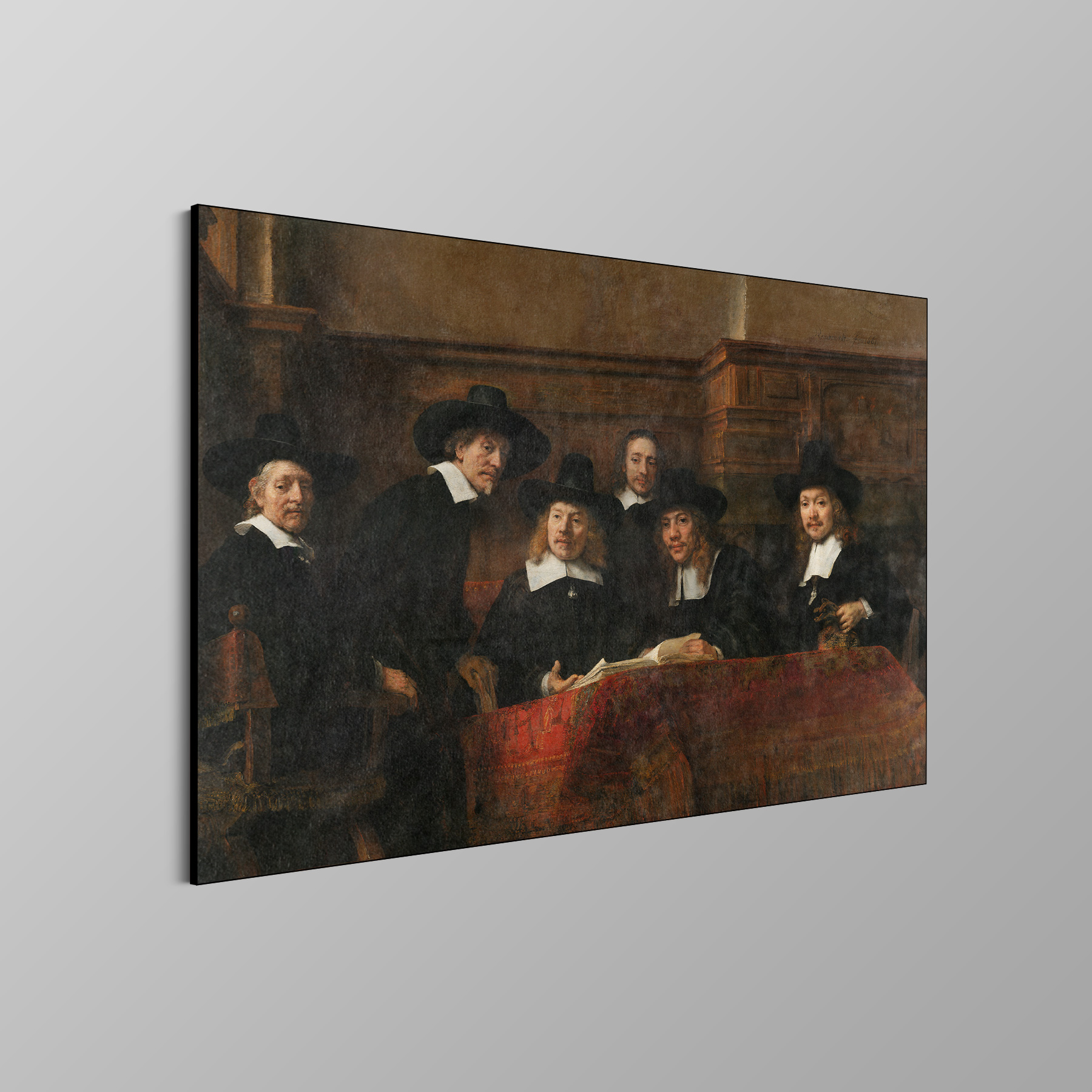 De Staalmeesters, Rembrandt van Rijn - Rijksmuseum - Afbeelding 4