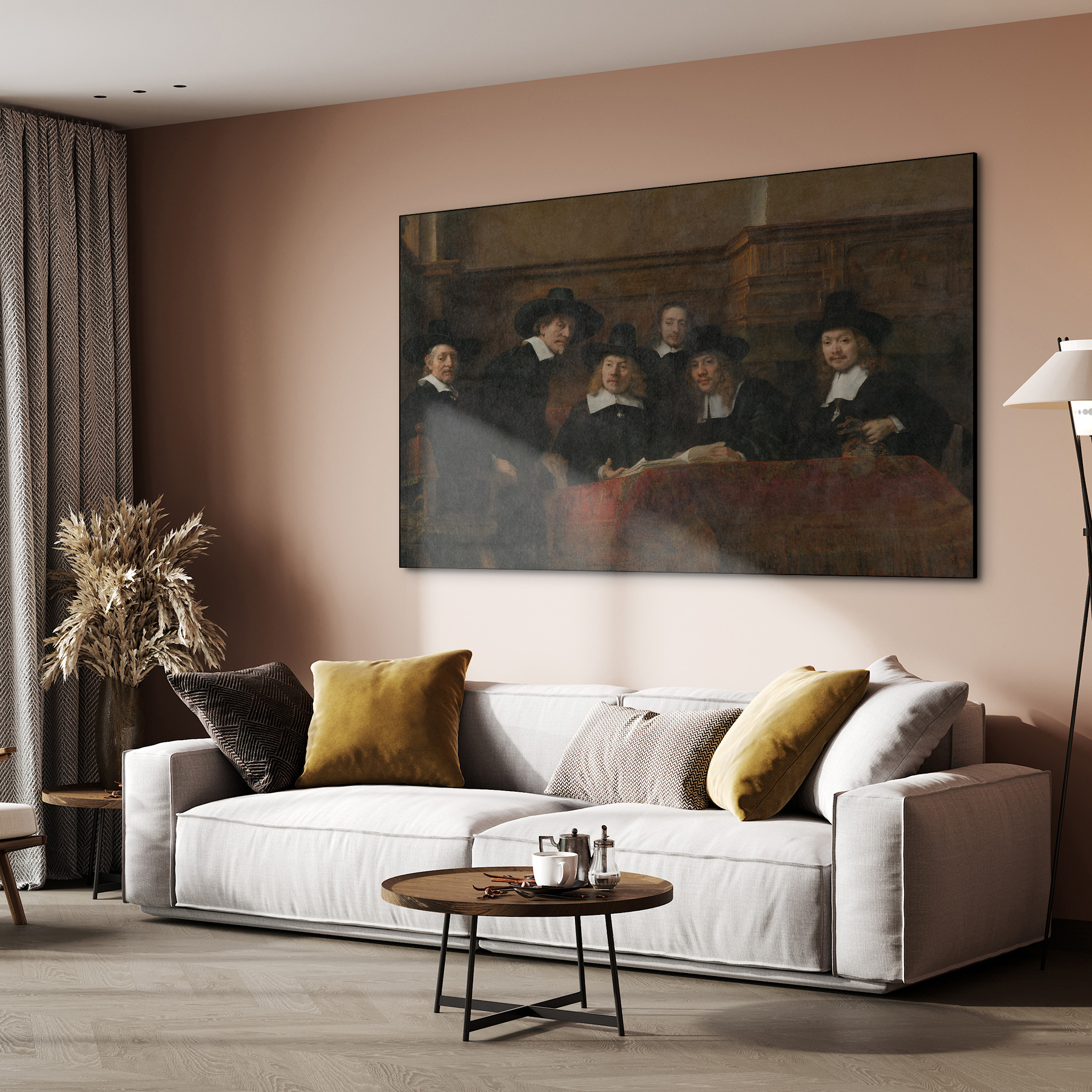 De Staalmeesters, Rembrandt van Rijn - Rijksmuseum - Afbeelding 3