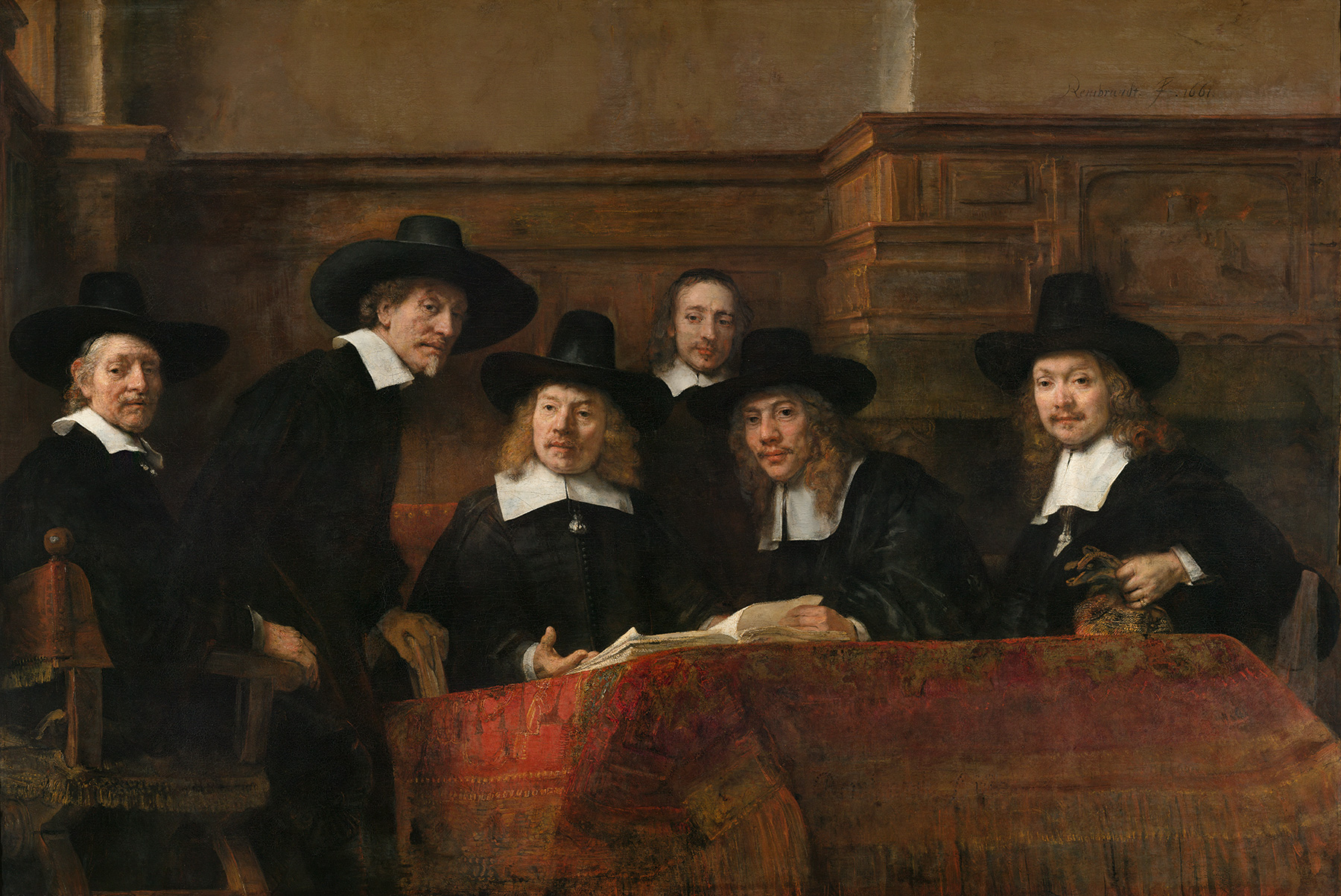 De Staalmeesters, Rembrandt van Rijn - Rijksmuseum