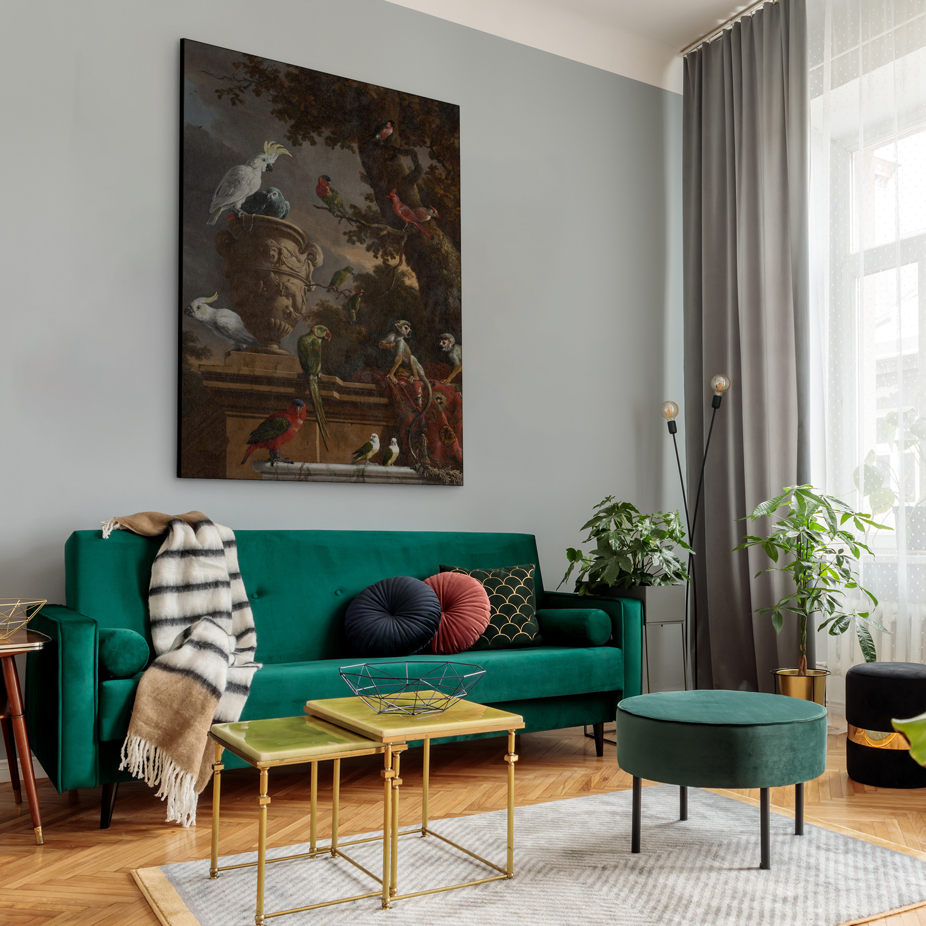 De menagerie, Melchior d'Hondecoeter - Rijksmuseum - Afbeelding 2